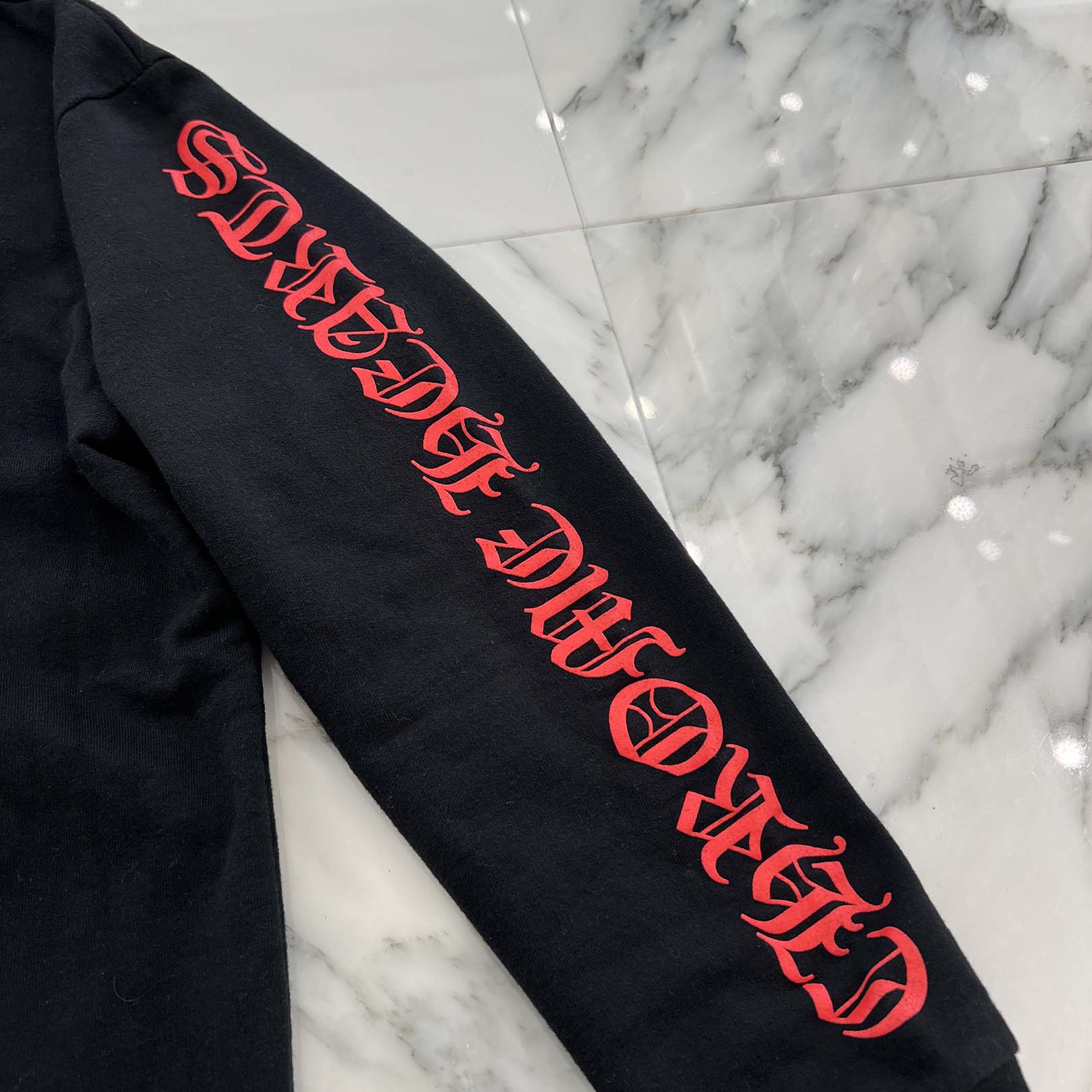 CHROME HEARTS Red Vine Dagger Arm Logo Zip Up Hoodie Size L クロムハーツ レッドヴァインダガー アームロゴ ジップアップ フーディー サイズL