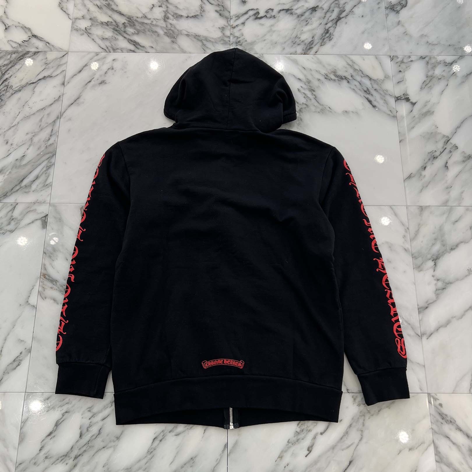 CHROME HEARTS Red Vine Dagger Arm Logo Zip Up Hoodie Size L クロムハーツ レッドヴァインダガー アームロゴ ジップアップ フーディー サイズL