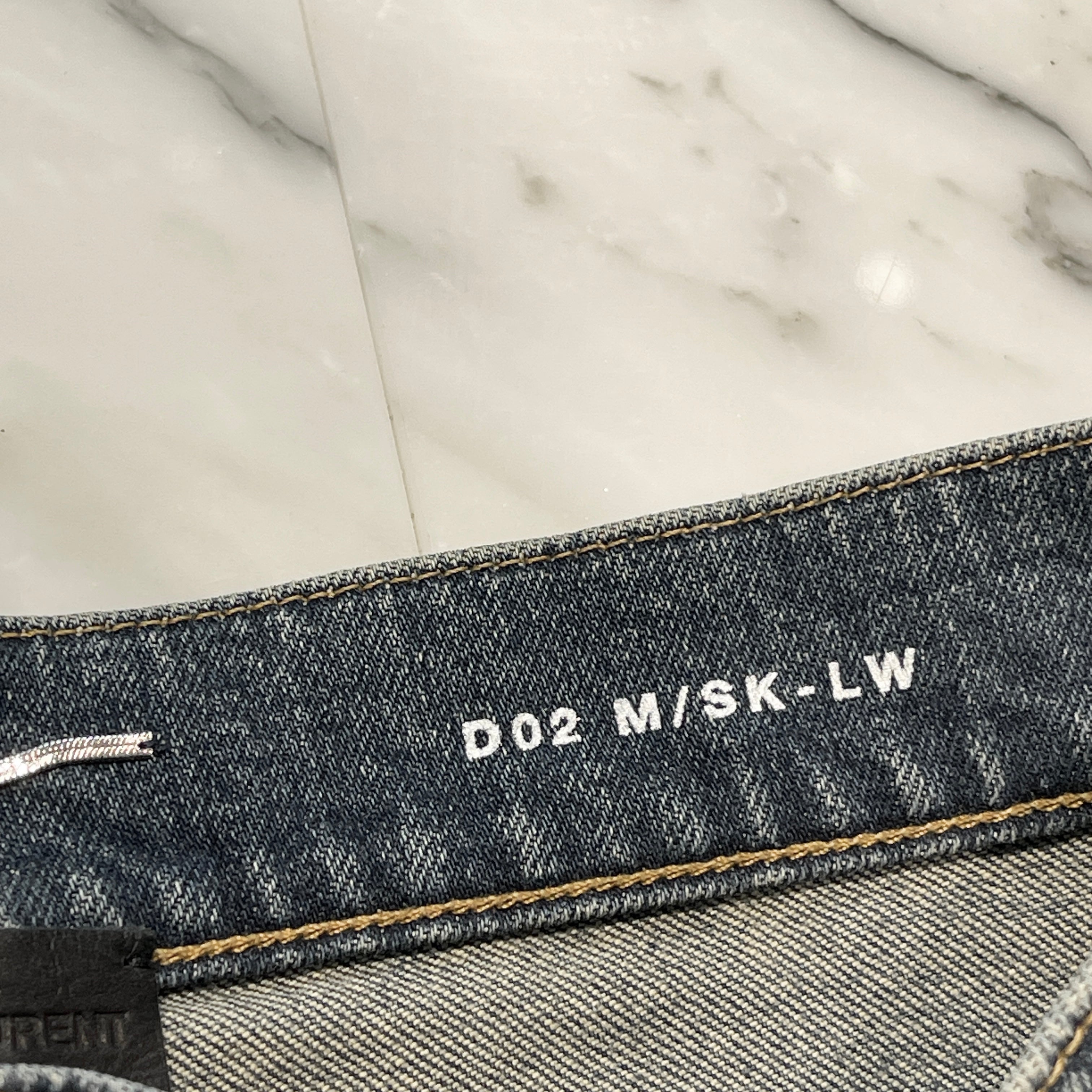 SAINT LAURENT PARIS 2019AW Knee Crush Stretch Skinny Denim Pants 587035 YD964 Size 26 サンローランパリ ニークラッシュ ストレッチ スキニーデニムパンツ サイズ26