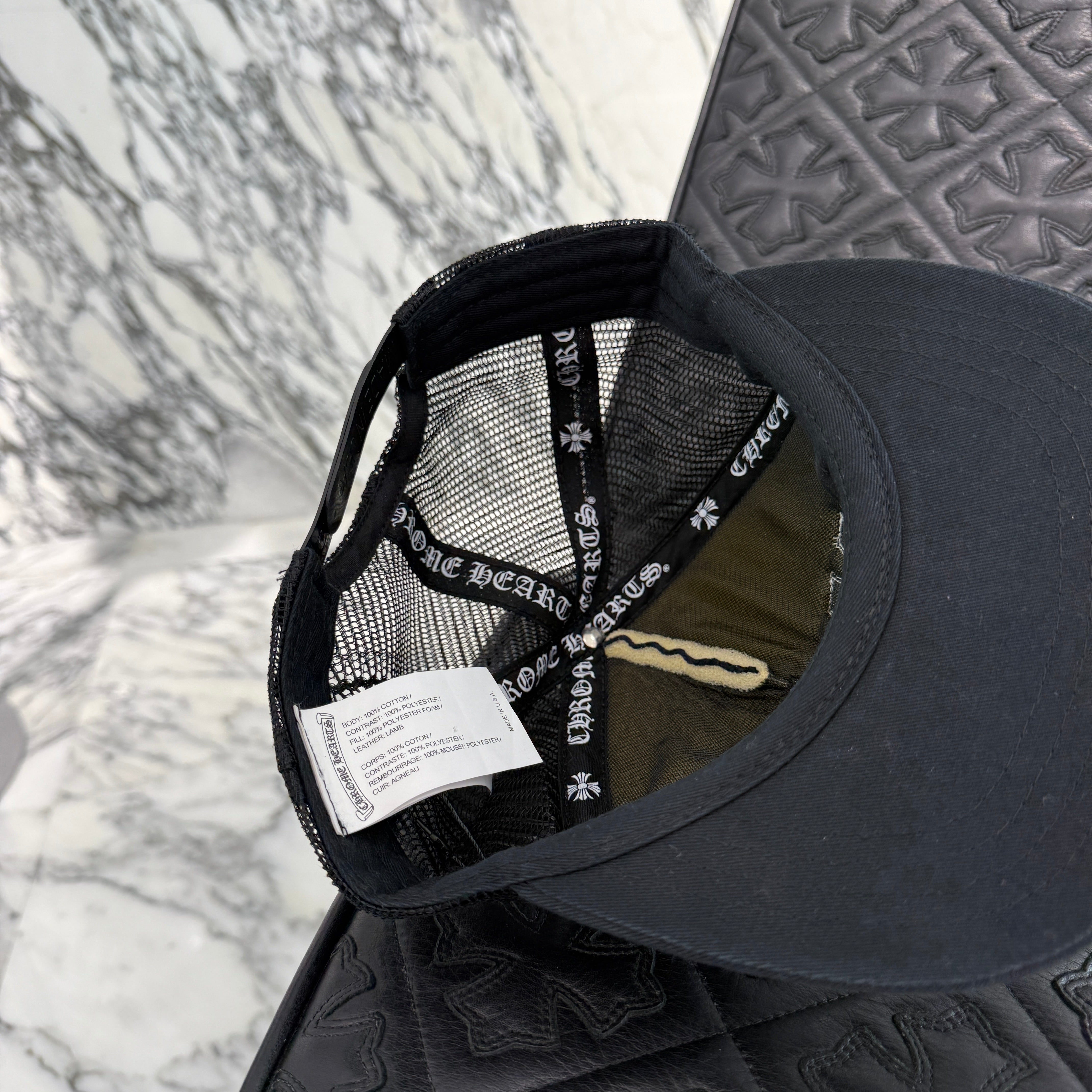 CHROME HEARTS Triple Cross Patch Trucker Cap ONE SIZE（53-60