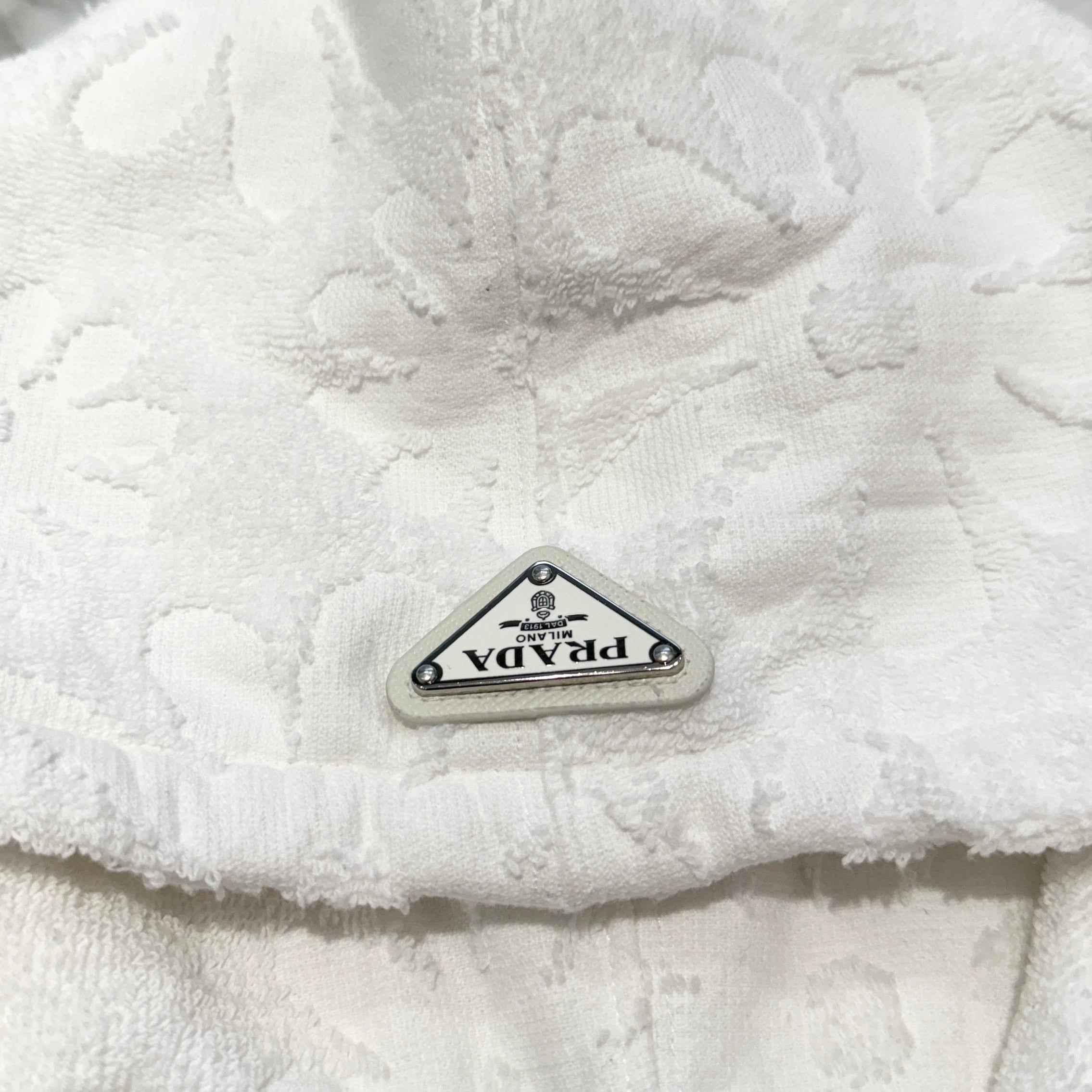 PRADA 2022 Jacquard Terry Cloth Hoodie UJL13A S221 10ES Size S プラダ ジャカード テリークロス フーディー サイズS