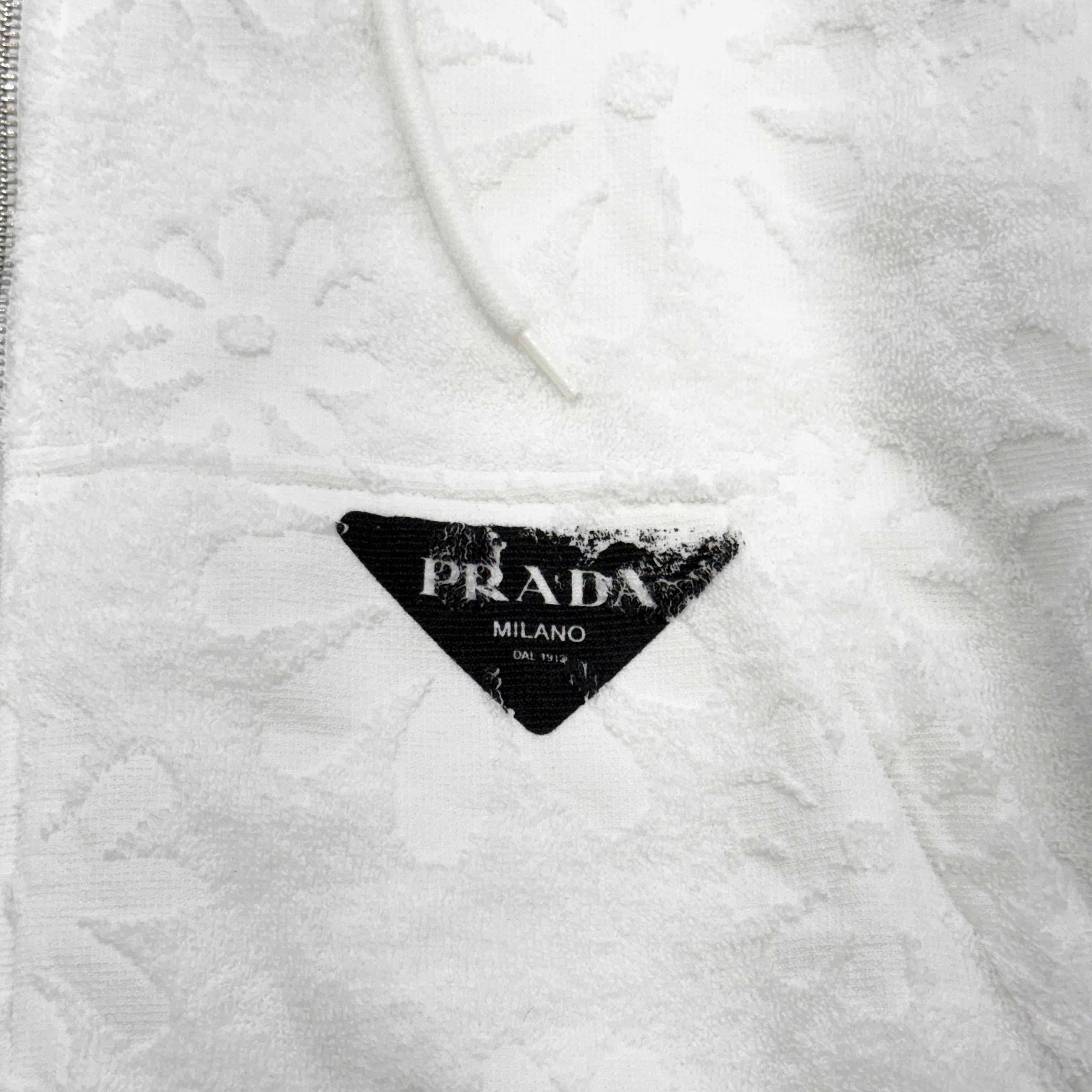PRADA 2022 Jacquard Terry Cloth Hoodie UJL13A S221 10ES Size S プラダ ジャカード テリークロス フーディー サイズS