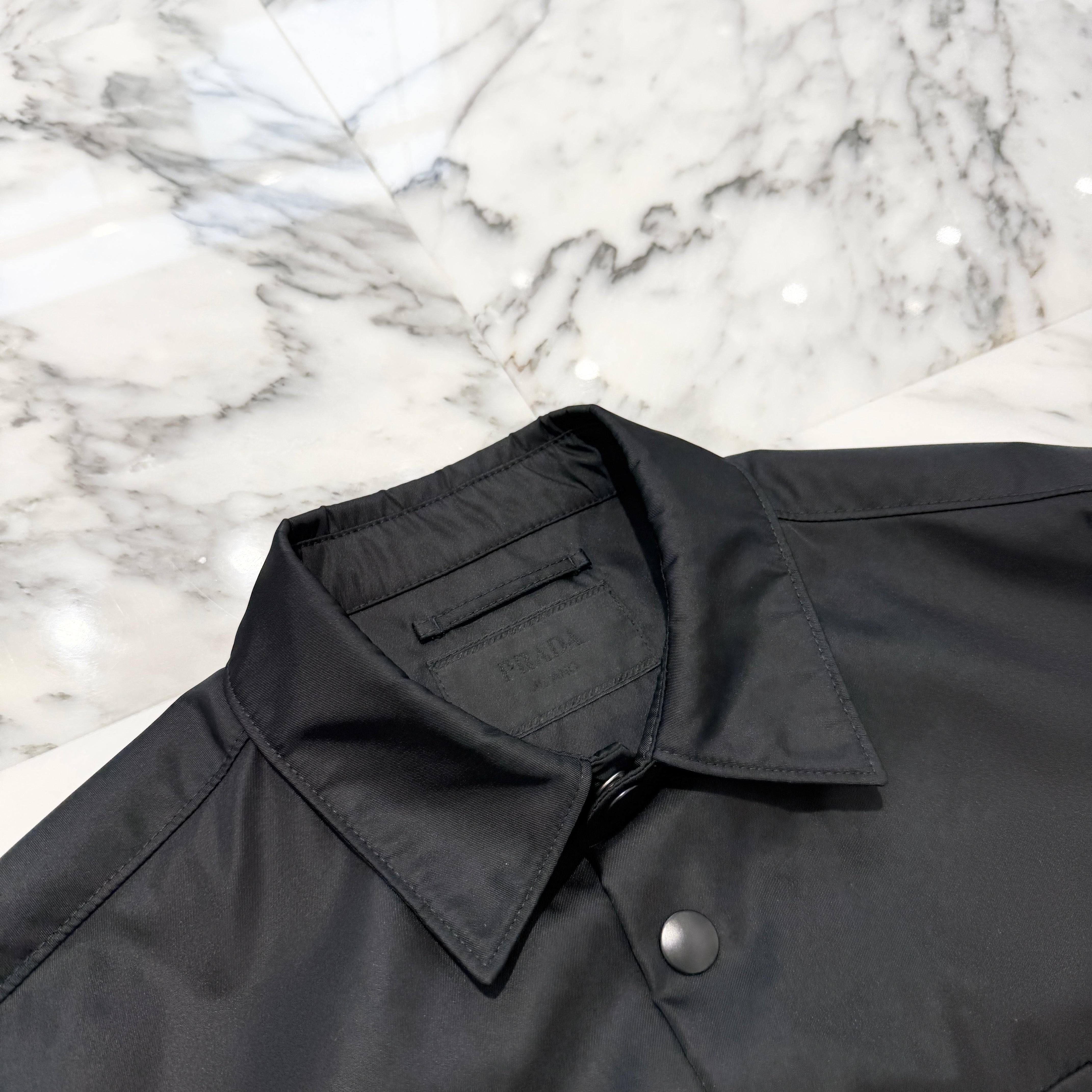 PRADA 2023AW Re-Nylon Military Shirt Jacket SC548 S212 1WQ8 Size L プラダ リナイロン ミリタリー シャツジャケット サイズL