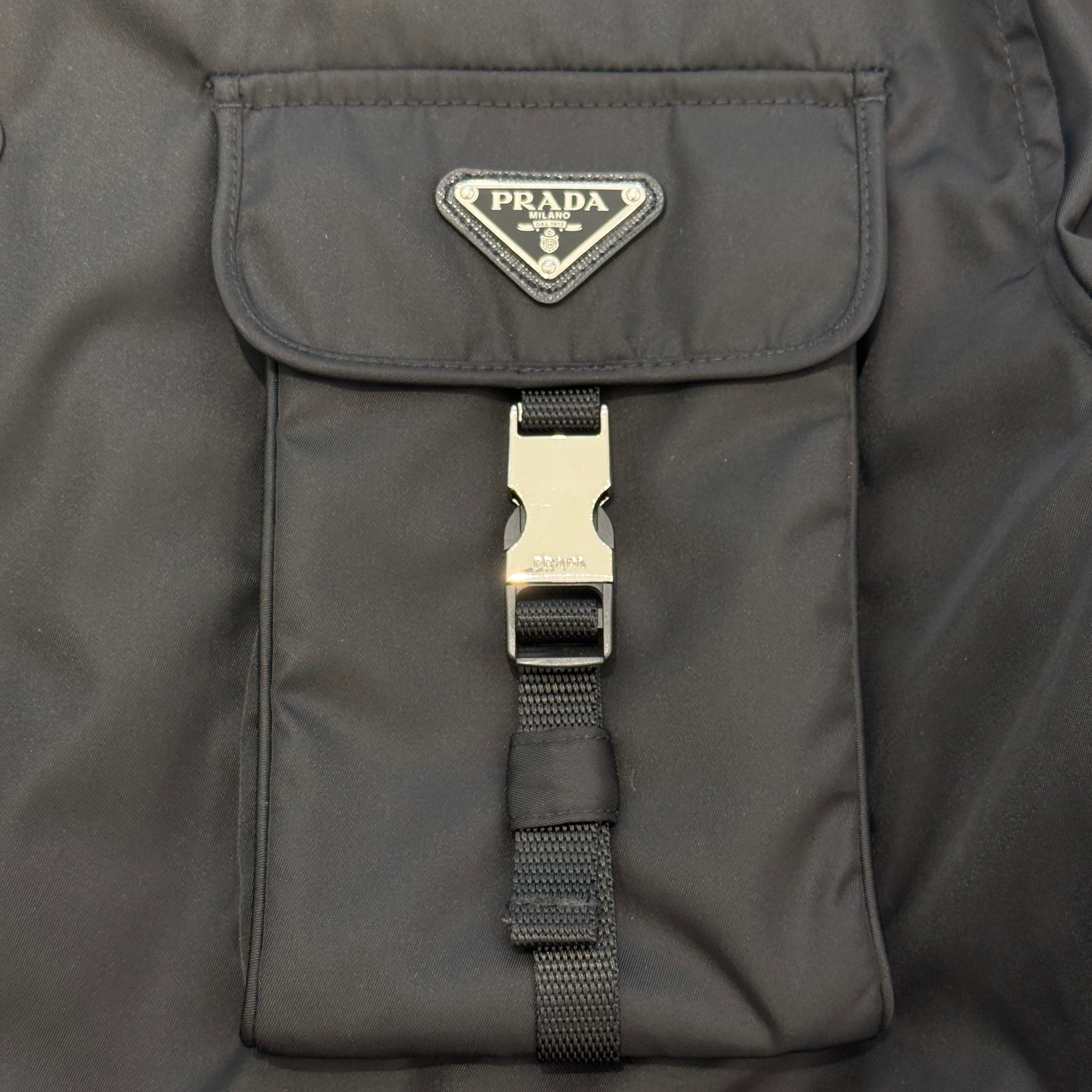 PRADA 2023AW Re-Nylon Military Shirt Jacket SC548 S212 1WQ8 Size L プラダ リナイロン ミリタリー シャツジャケット サイズL