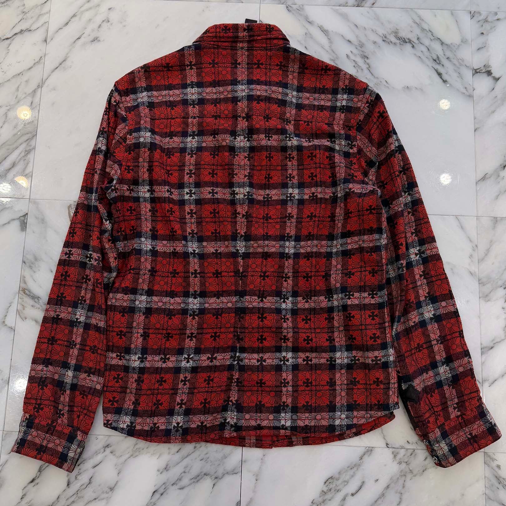CHROME HEARTS Y NOT Loose Ends Check Shirt Size L クロムハーツ ワイノット ルーズエンド チェックシャツ サイズL