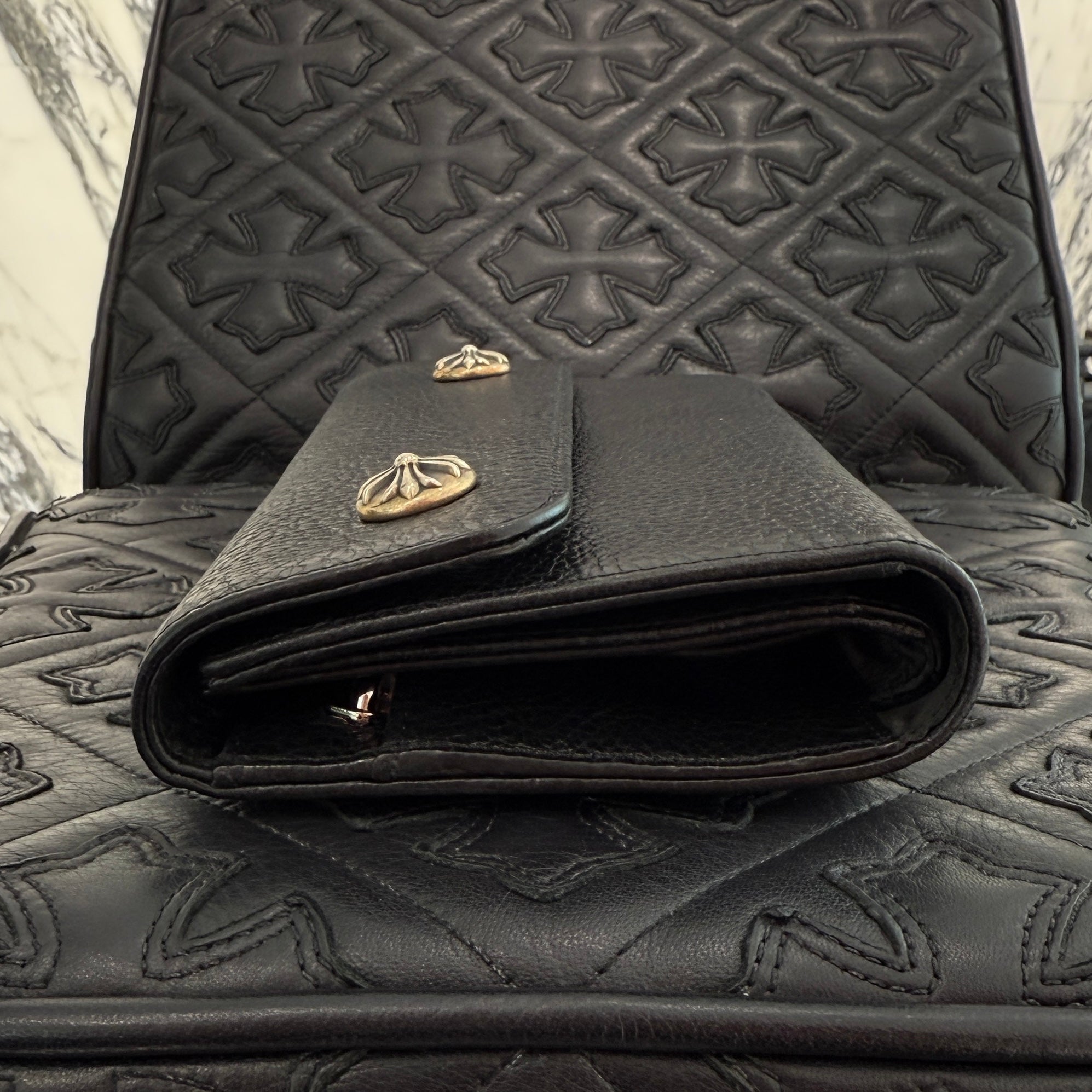 CHROME HEARTS Wave Cross Ball Wallet クロムハーツ ウェーブ クロスボール ウォレット