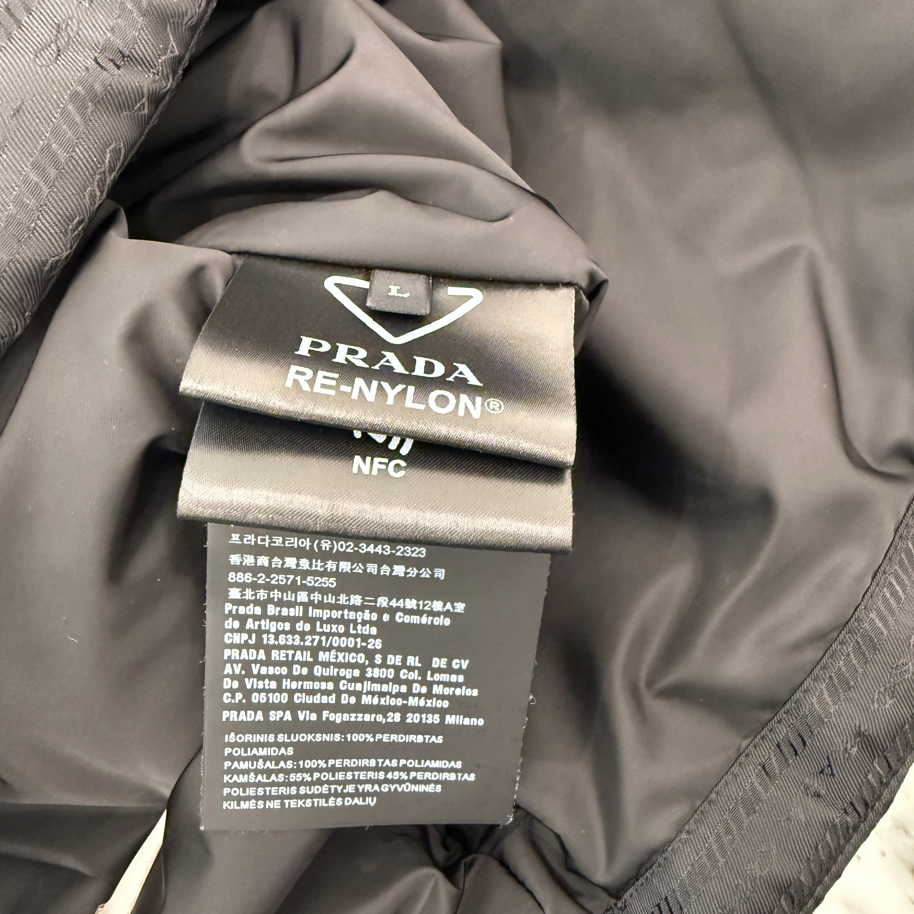 PRADA 2022AW Re-Nylon Padded Shirt Jacket SC615 S221 11FC Size L プラダ リナイロン パデット シャツジャケット サイズL