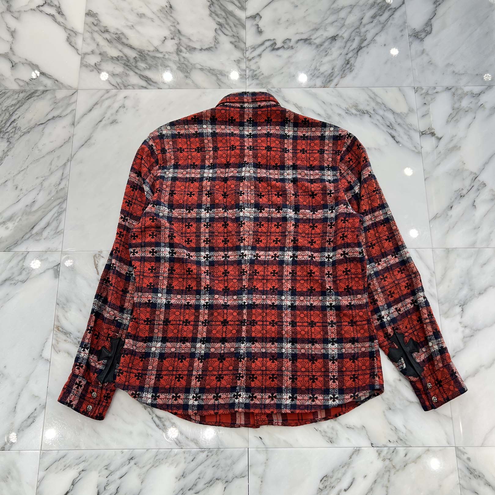 CHROME HEARTS Y NOT Loose Ends Check Shirt Size M クロムハーツ ワイノット ルーズエンド チェックシャツ サイズM