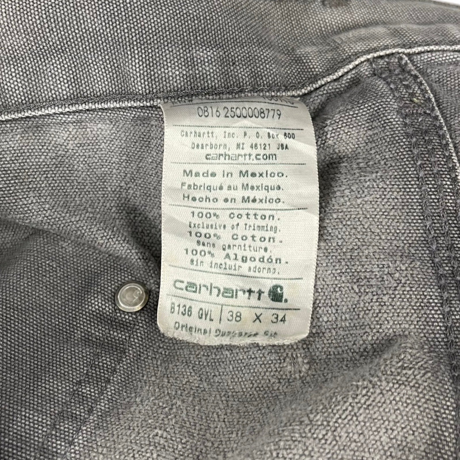 Carhartt Double Knee Denim Painter Pants Size 38×34