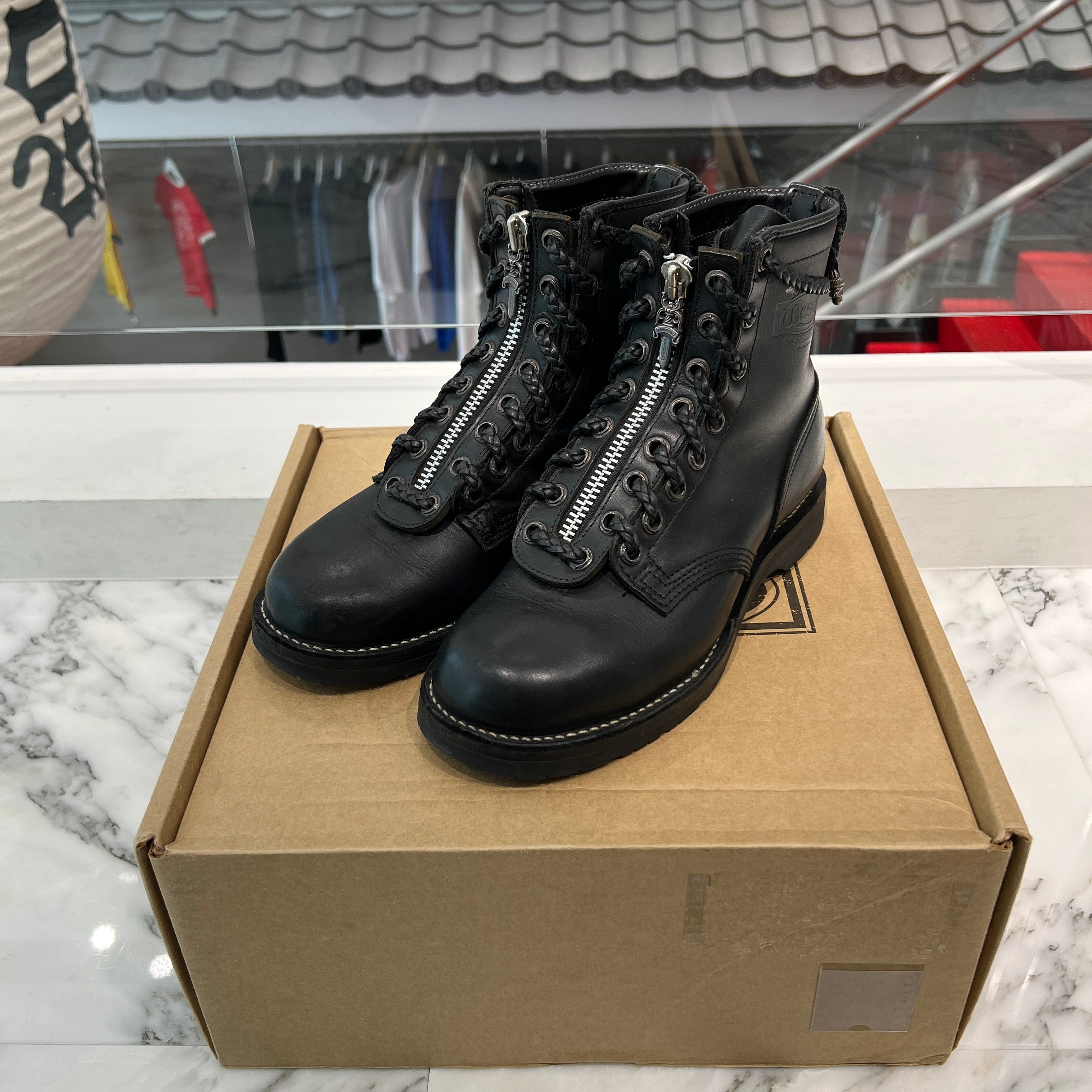 CHROME HEARTS × WESCO Custom JOBMASTER Leather Boots Size 9 1/2E(27.5cm～28.0cm) クロムハーツ × ウエスコ カスタム ジョブマスター レザーブーツ サイズ9 1/2E(27.5cm～28.0cm)