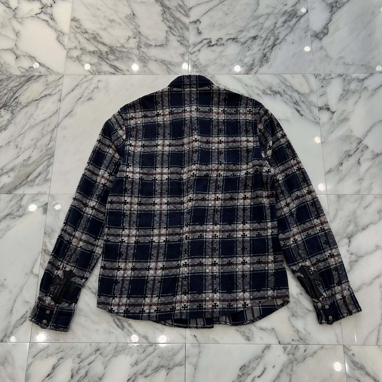 CHROME HEARTS Y NOT Loose Ends Check Shirt Size M クロムハーツ ワイノット ルーズエンド チェックシャツ サイズM