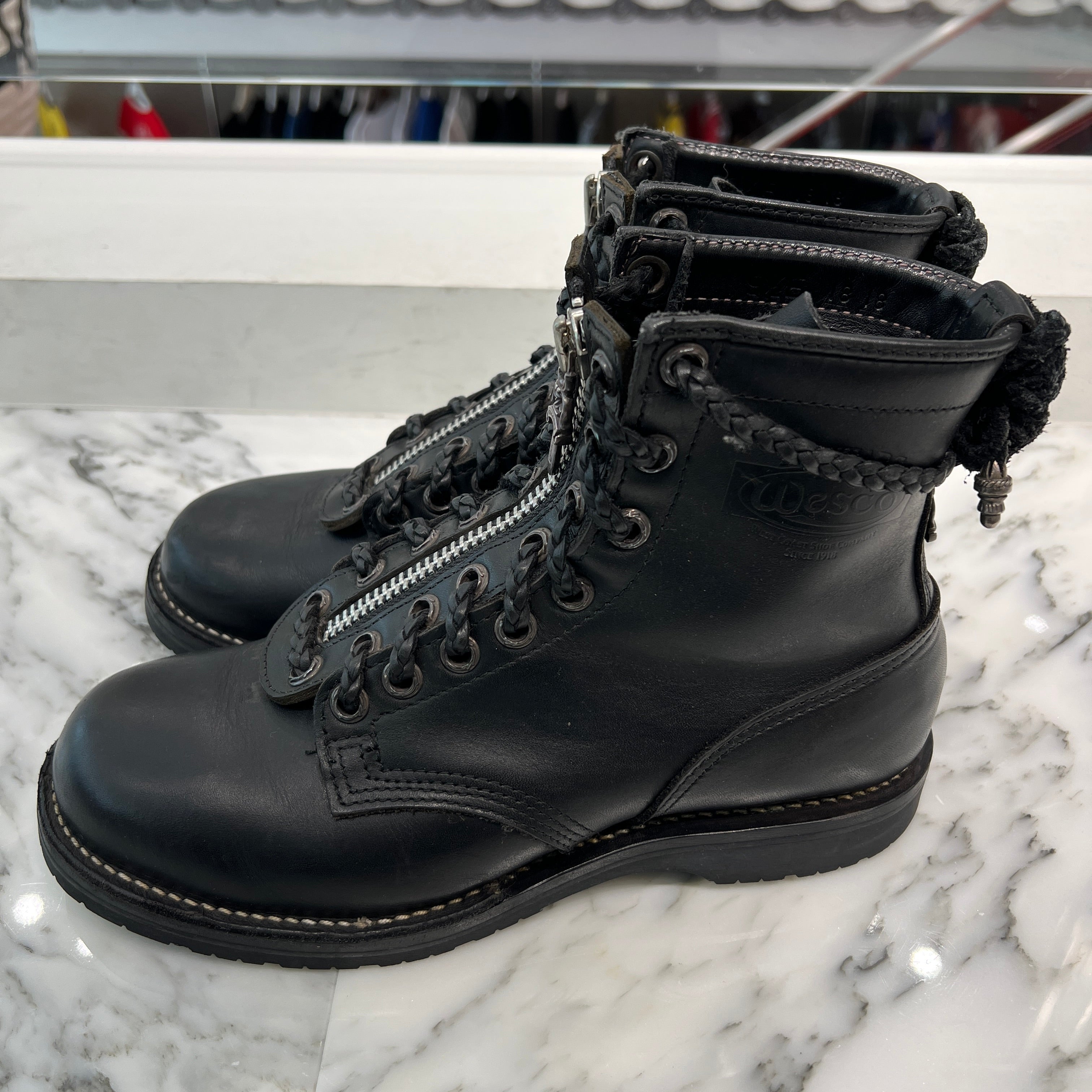 CHROME HEARTS × WESCO Custom JOBMASTER Leather Boots Size 9 1/2E(27.5cm～28.0cm) クロムハーツ × ウエスコ カスタム ジョブマスター レザーブーツ サイズ9 1/2E(27.5cm～28.0cm)