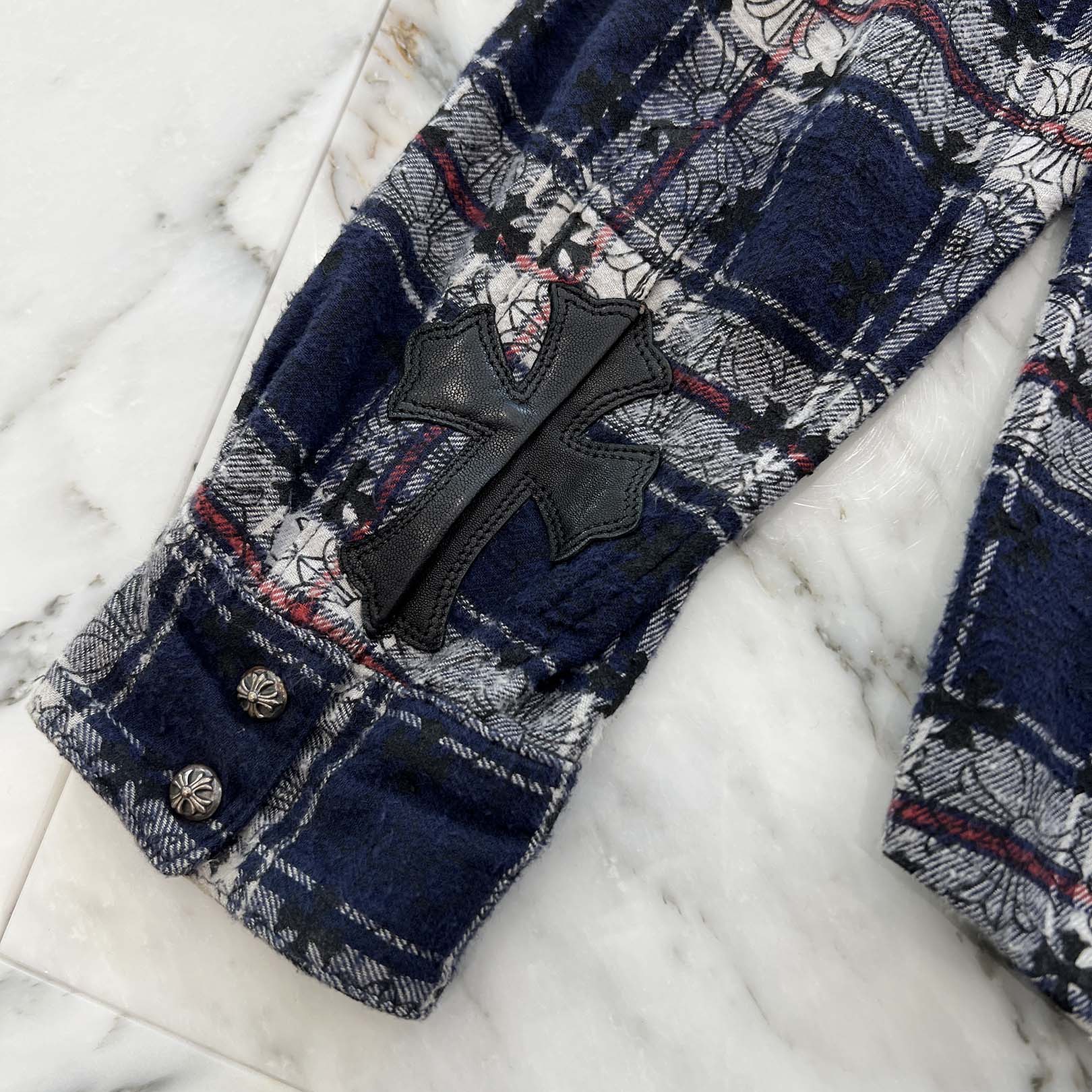 CHROME HEARTS Y NOT Loose Ends Check Shirt Size M クロムハーツ ワイノット ルーズエンド チェックシャツ サイズM