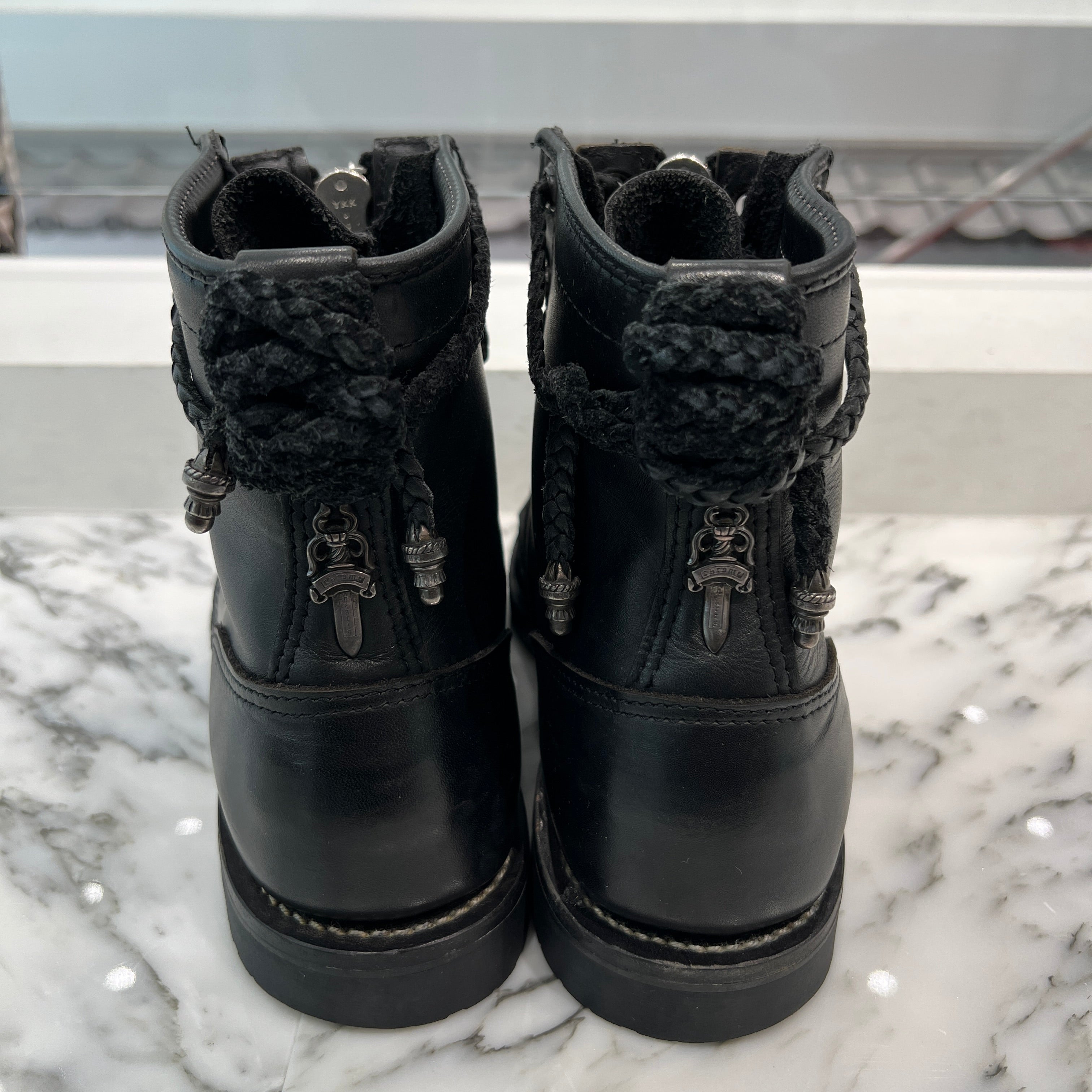 CHROME HEARTS × WESCO Custom JOBMASTER Leather Boots Size 9 1/2E