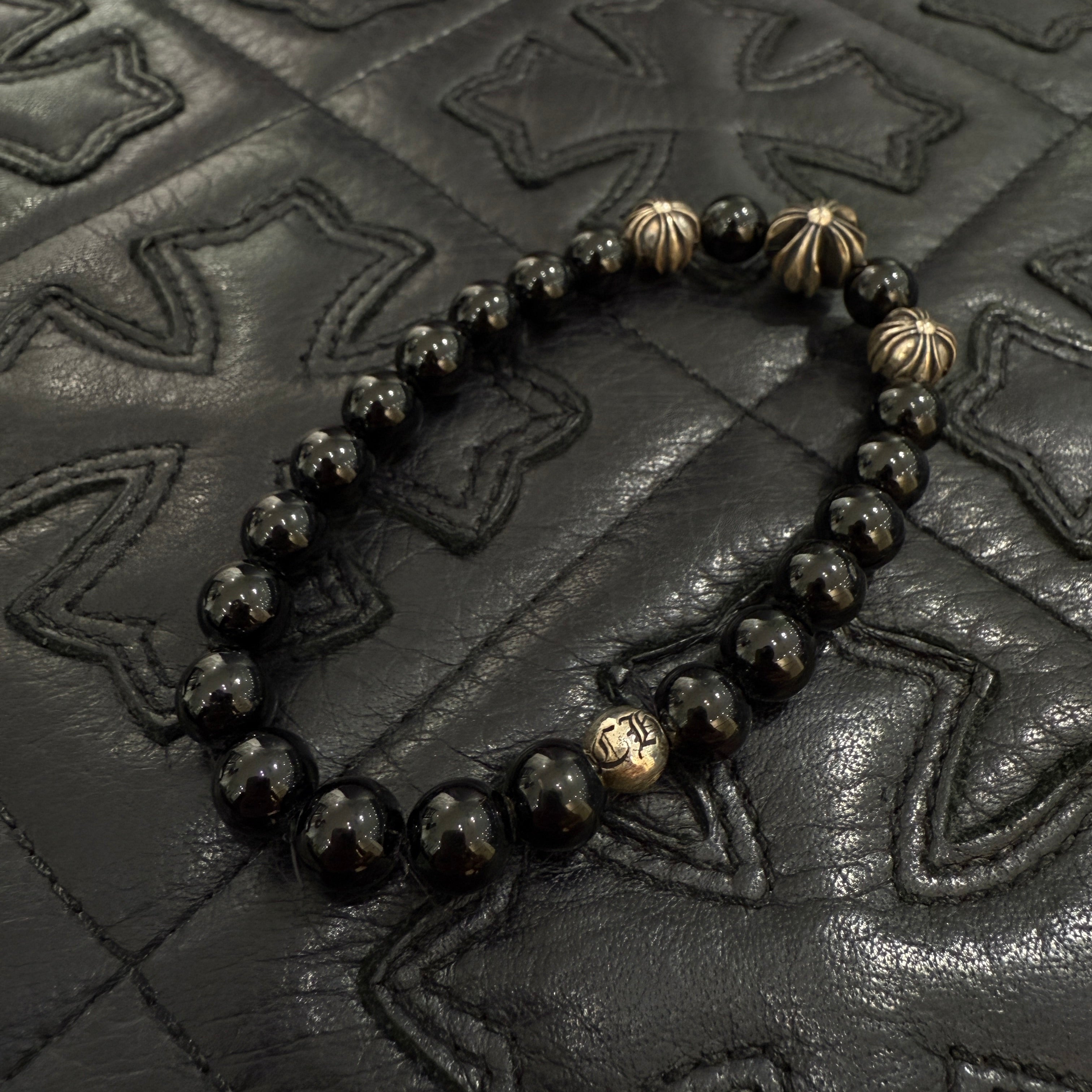 CHROME HEARTS CH Cross Beads Bracelet Size 8mm クロムハーツ CHクロス ビーズ ブレスレット サイズ8mm