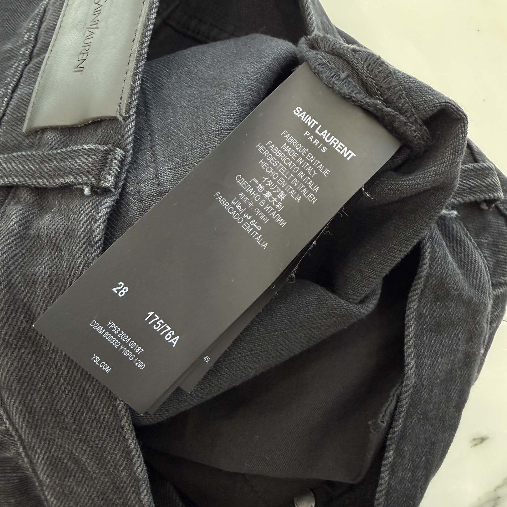 SAINT LAURENT PARIS 2025AW Slim Fit Jeans 800332 Y16PG Size 28 サンローランパリ スリムフィット ジーンズ サイズ28