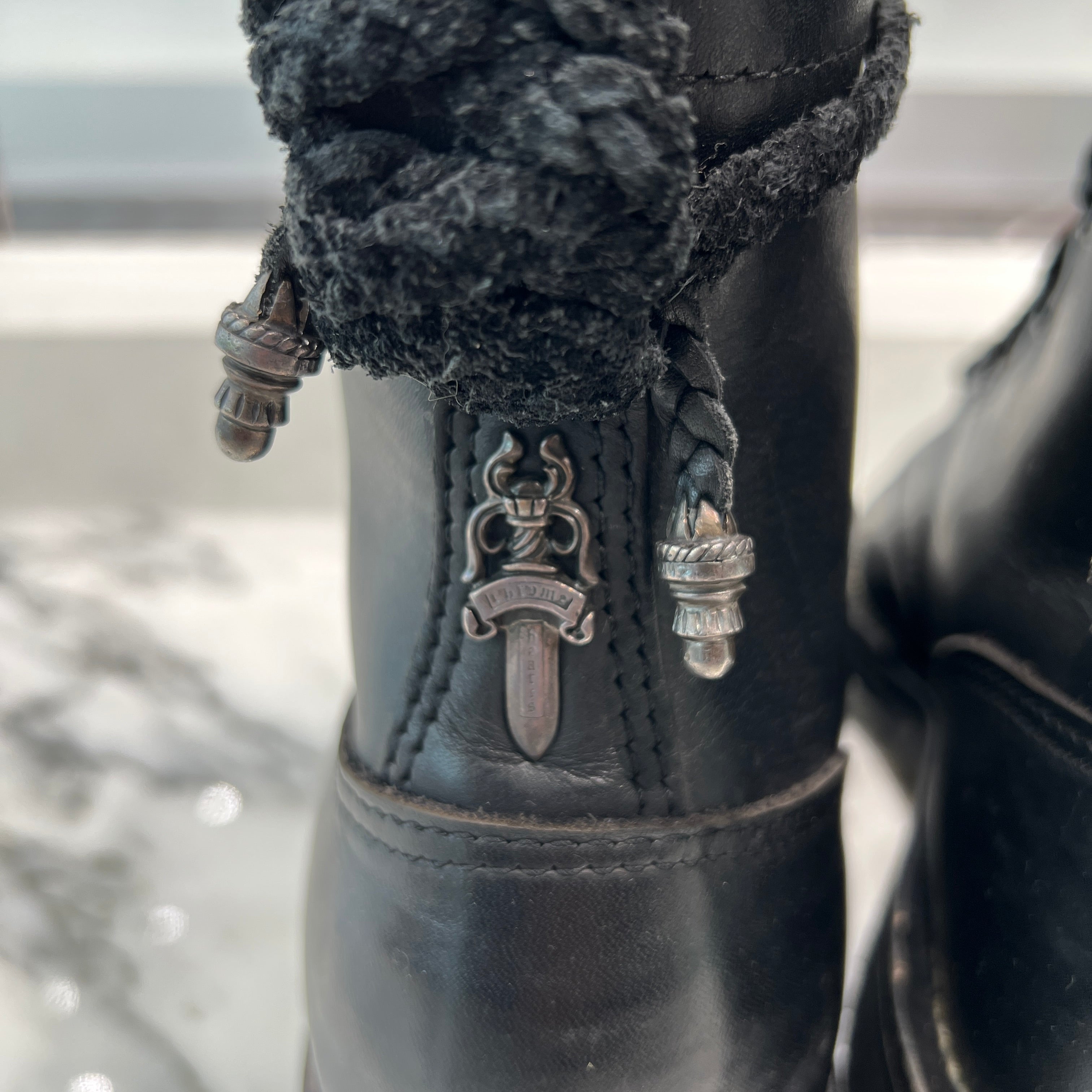 CHROME HEARTS × WESCO Custom JOBMASTER Leather Boots Size 9 1/2E