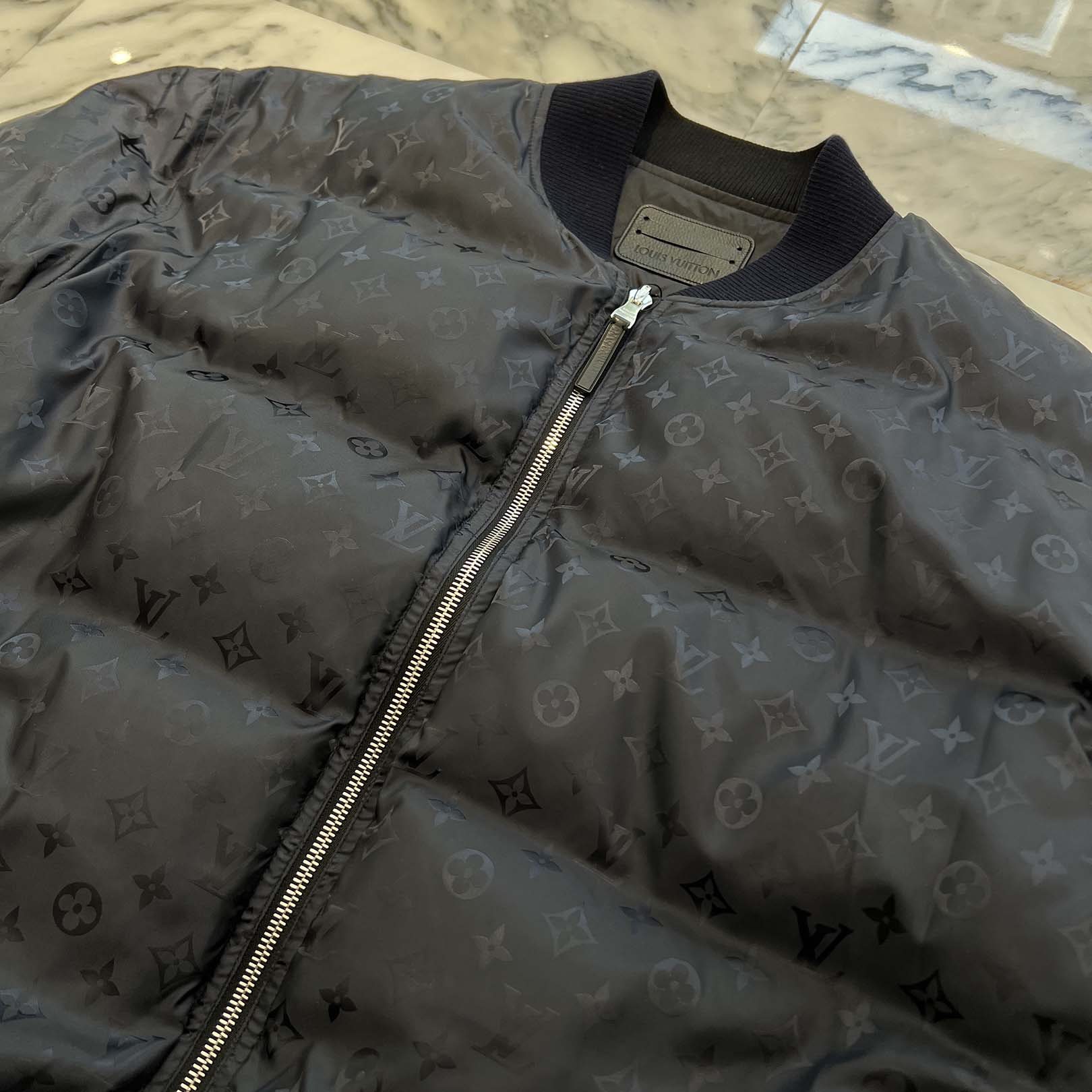 LOUIS VUITTON 2019AW Monogram Reversible Down Jacket Size 56 ルイヴィトン モノグラムリバーシブルダウンジャケット サイズ56