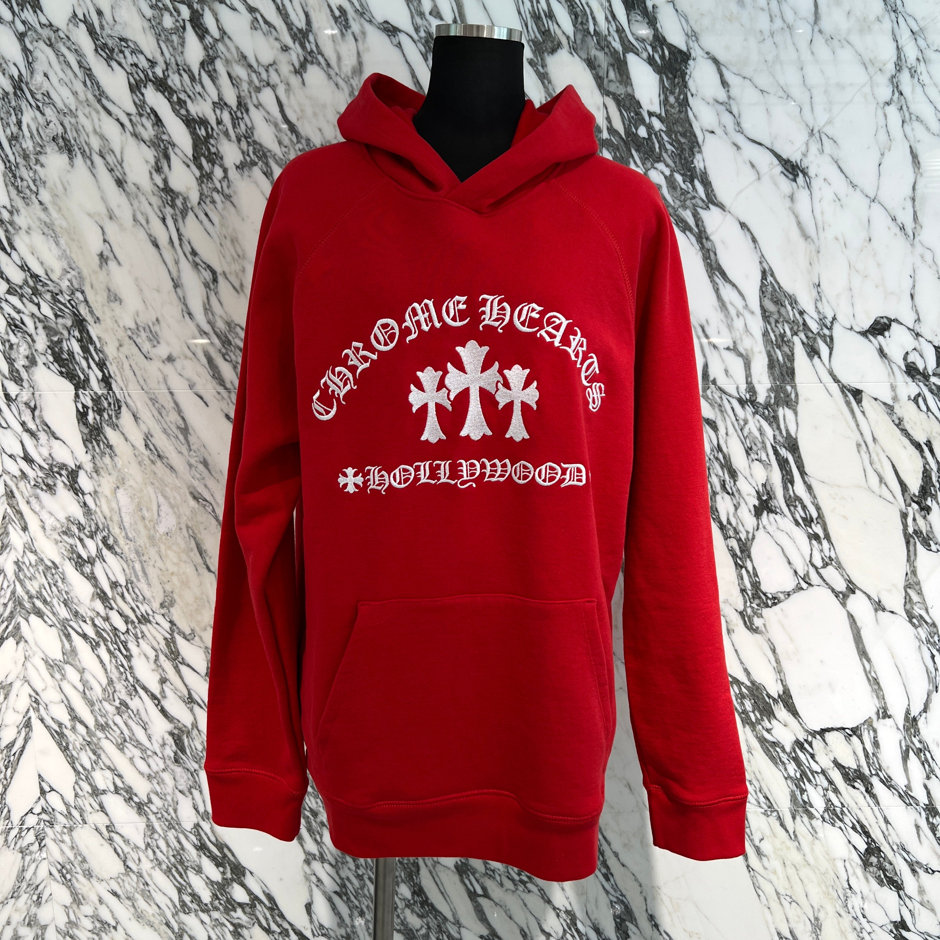 CHROME HEARTS Y NOT King Taco 3 Cemetery Cross Embroidery Pullover Hoodie Size XL クロムハーツ ワイノット キングタコ 3 セメタリークロス 刺繍 プルオーバーフーディ サイズXL