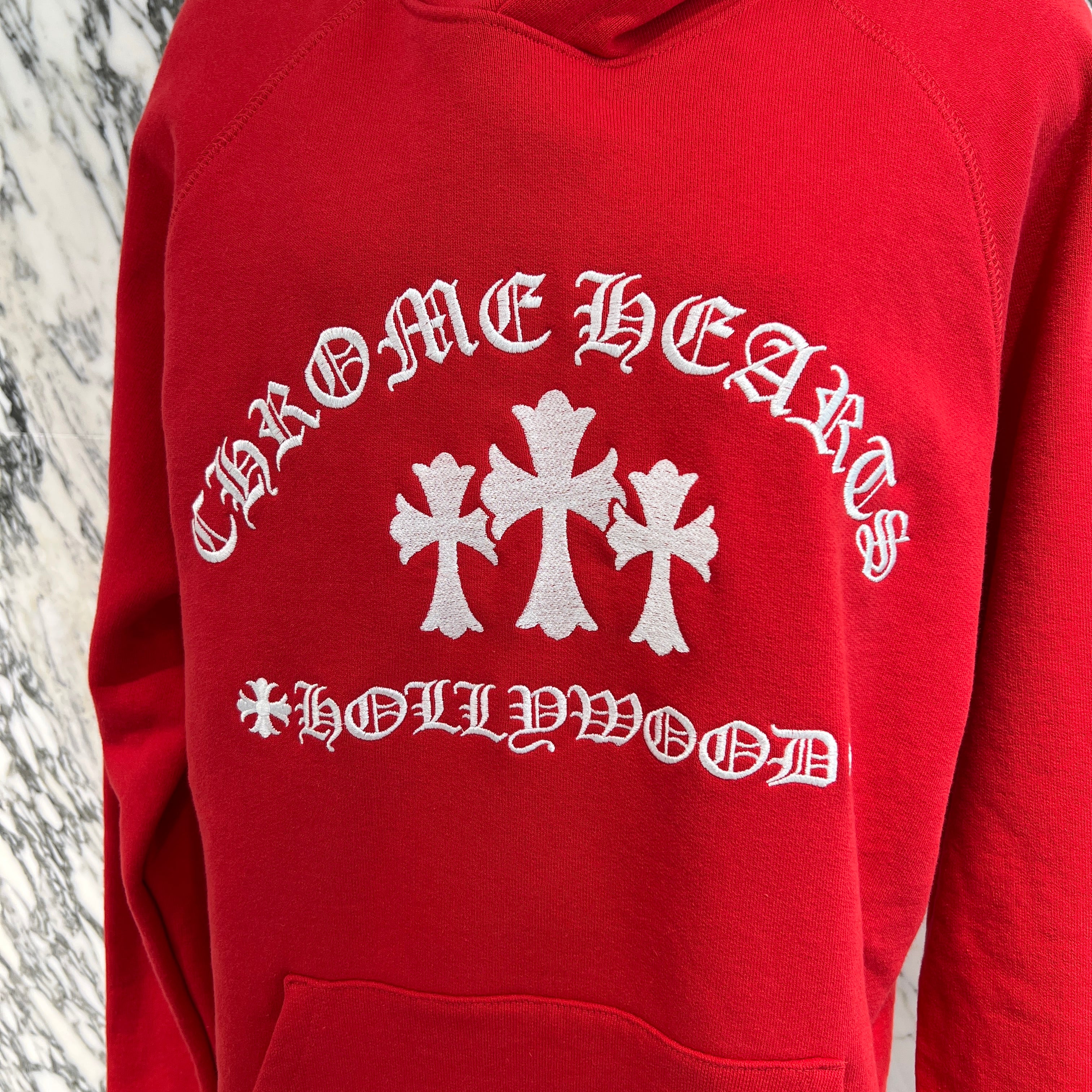 CHROME HEARTS Y NOT King Taco 3 Cemetery Cross Embroidery Pullover Hoodie Size XL クロムハーツ ワイノット キングタコ 3 セメタリークロス 刺繍 プルオーバーフーディ サイズXL