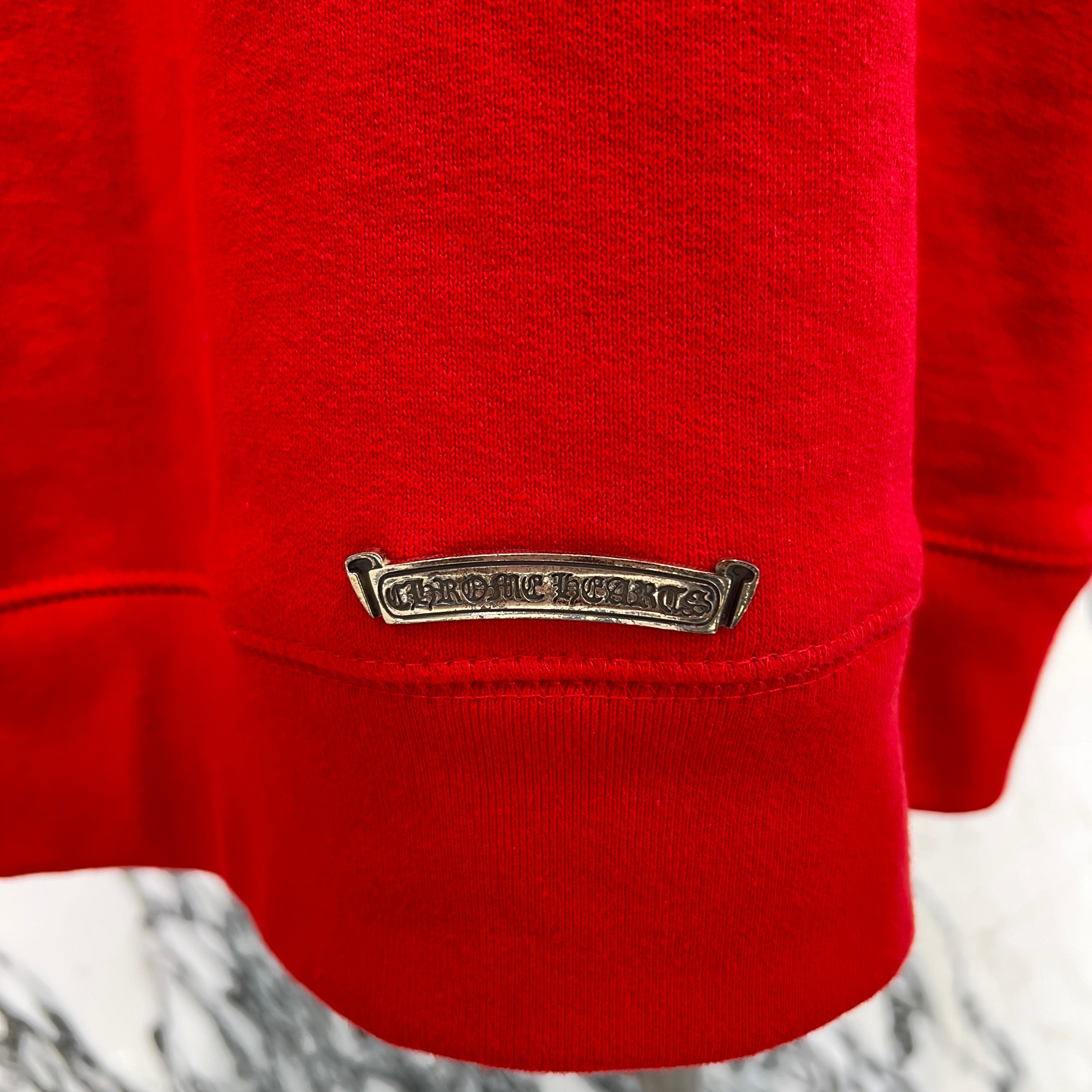 CHROME HEARTS Y NOT King Taco 3 Cemetery Cross Embroidery Pullover Hoodie Size XL クロムハーツ ワイノット キングタコ 3 セメタリークロス 刺繍 プルオーバーフーディ サイズXL