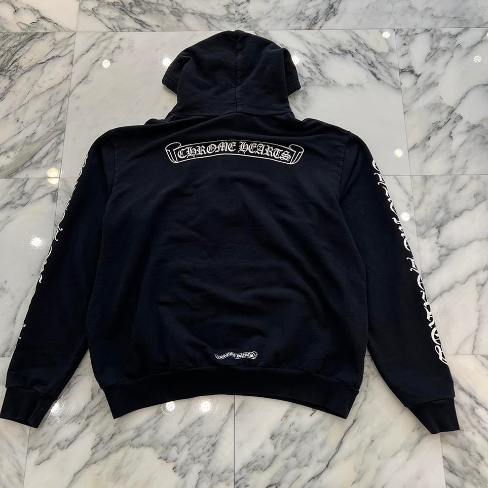 CHROME HEARTS FUCK YOU Back Scroll Label Logo Hoodie Size L クロムハーツ ファックユー バックスクロールラベルロゴフーディ サイズL