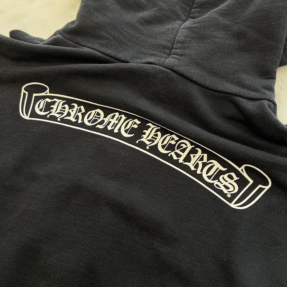 CHROME HEARTS FUCK YOU Back Scroll Label Logo Hoodie Size L クロムハーツ ファックユー バックスクロールラベルロゴフーディ サイズL