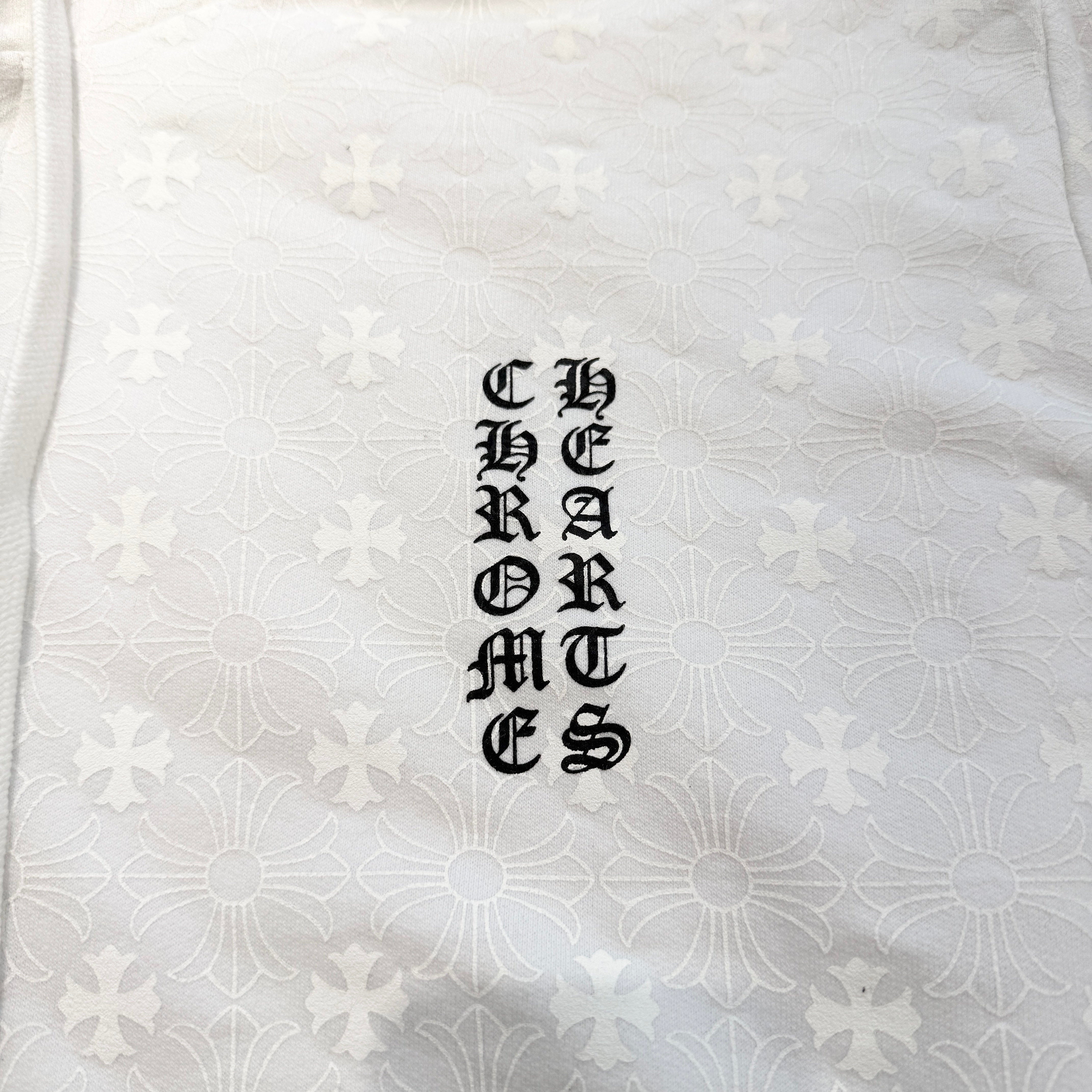 CHROME HEARTS Vertical Logo CH Plus Zip Up Hoodie Size M クロムハーツ ヴァーティカルロゴ CHプラス総柄 ジップアップ フーディ サイズM