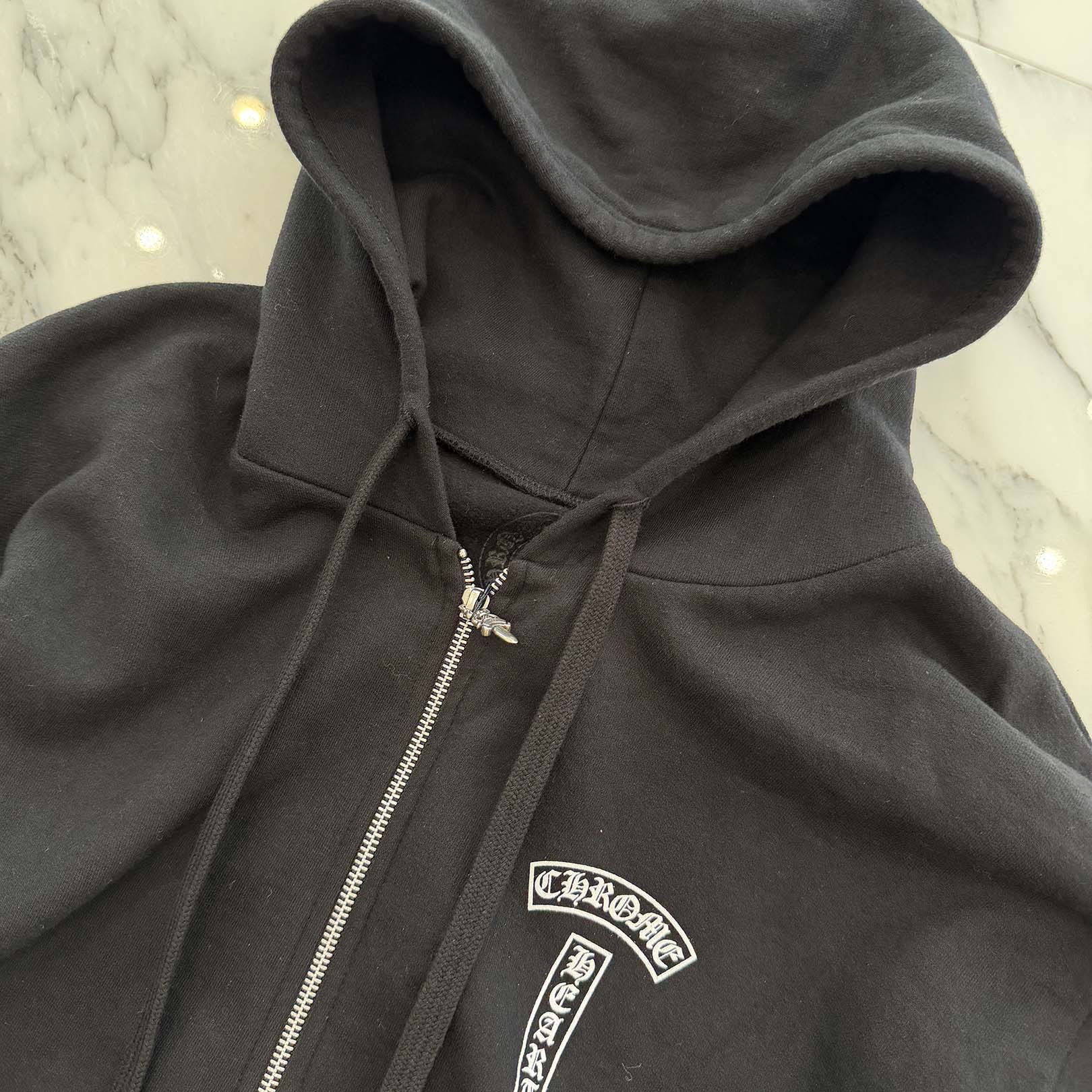 CHROME HEARTS T Bar Logo Back Arch USA Zip Up Hoodie Size M クロムハーツ Tバー ロゴ バックアーチ USA ジップアップ フーディ サイズM