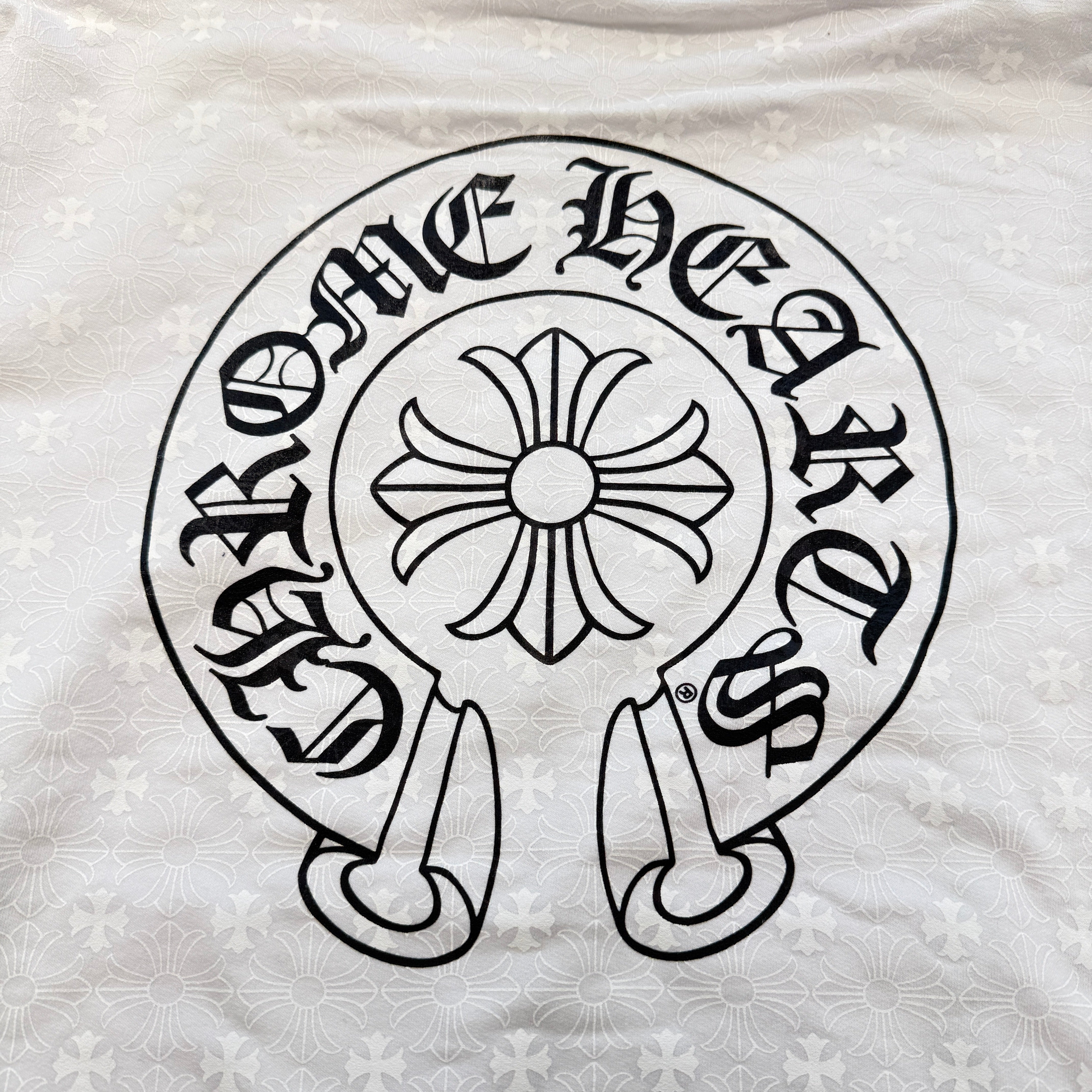 CHROME HEARTS Vertical Logo CH Plus Zip Up Hoodie Size M クロムハーツ ヴァーティカルロゴ CHプラス総柄 ジップアップ フーディ サイズM