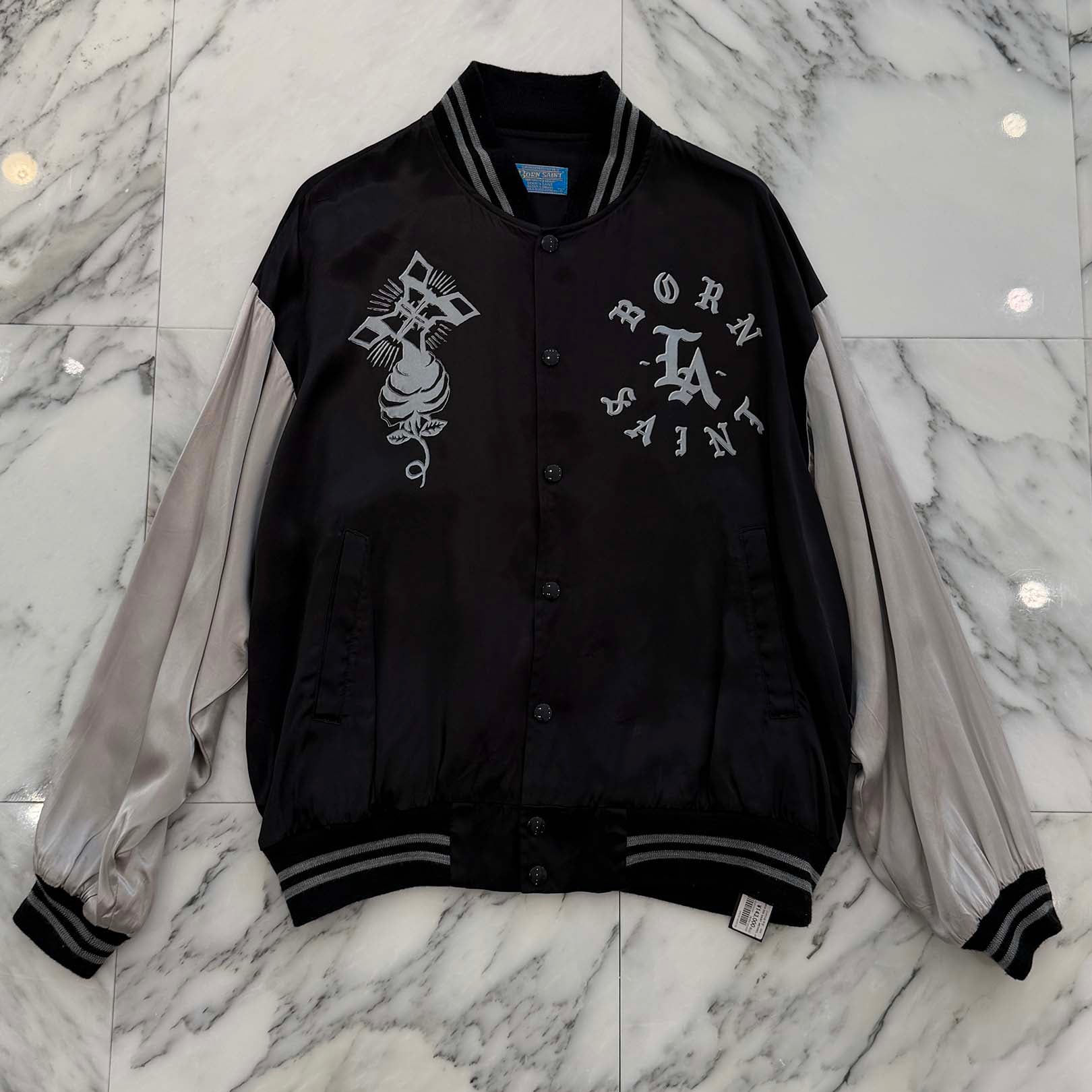 SAINT Mxxxxxx 2024SS BR Satin Jacket SM-YS8-0000-C12 Size S セントマイケル BR サテンジャケット サイズS