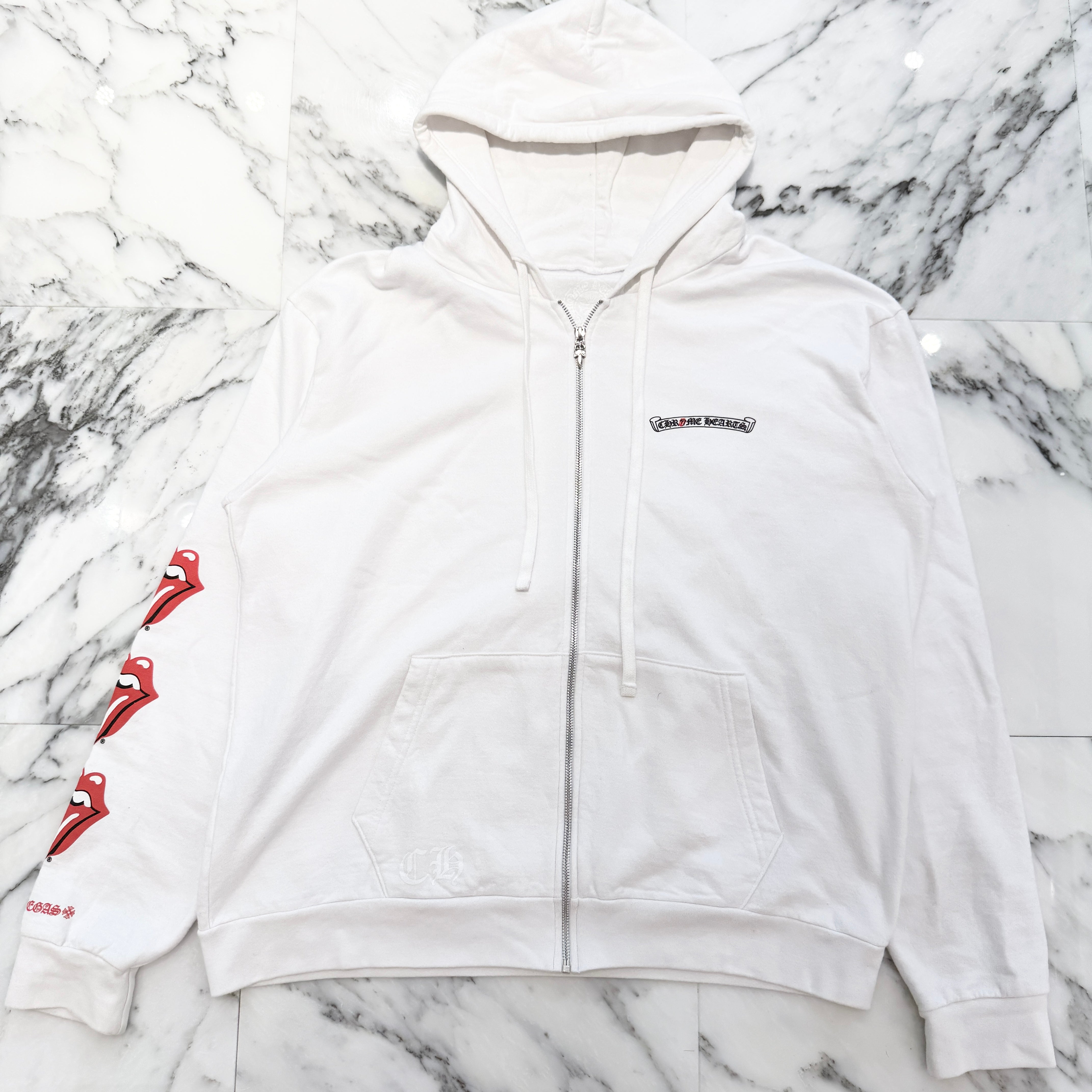 CHROME HEARTS × The Rolling Stones Lip & Tongue Zip Up Hoodie Size L クロムハーツ × ローリングストーンズ リップ&タン ジップアップフーディ サイズL