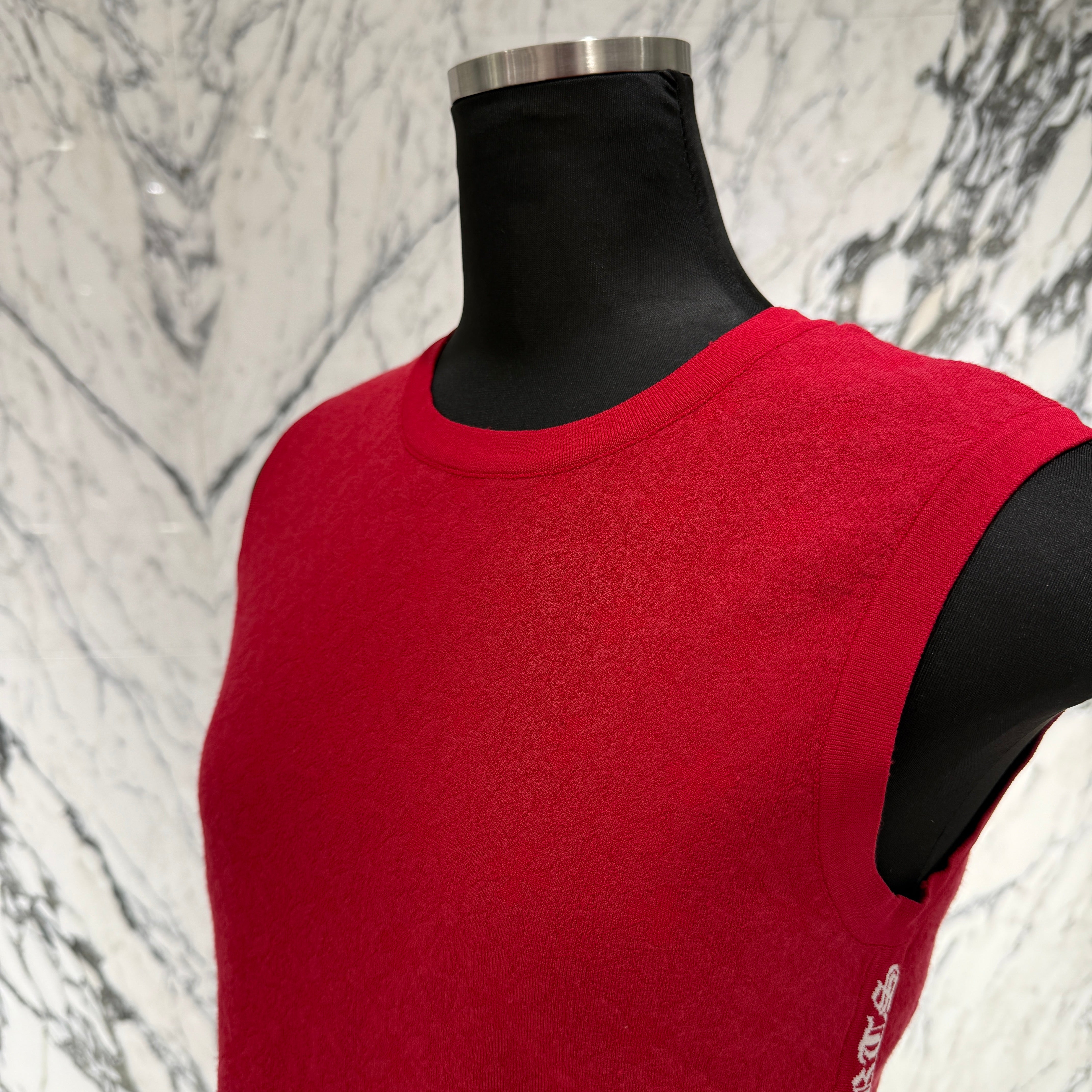 CHROME HEARTS Y Not CH Plus Pattern Side Logo Sleeveless Tee Size M クロムハーツ ワイノット CHプラス総柄 サイドロゴ ノースリーブTシャツ サイズM