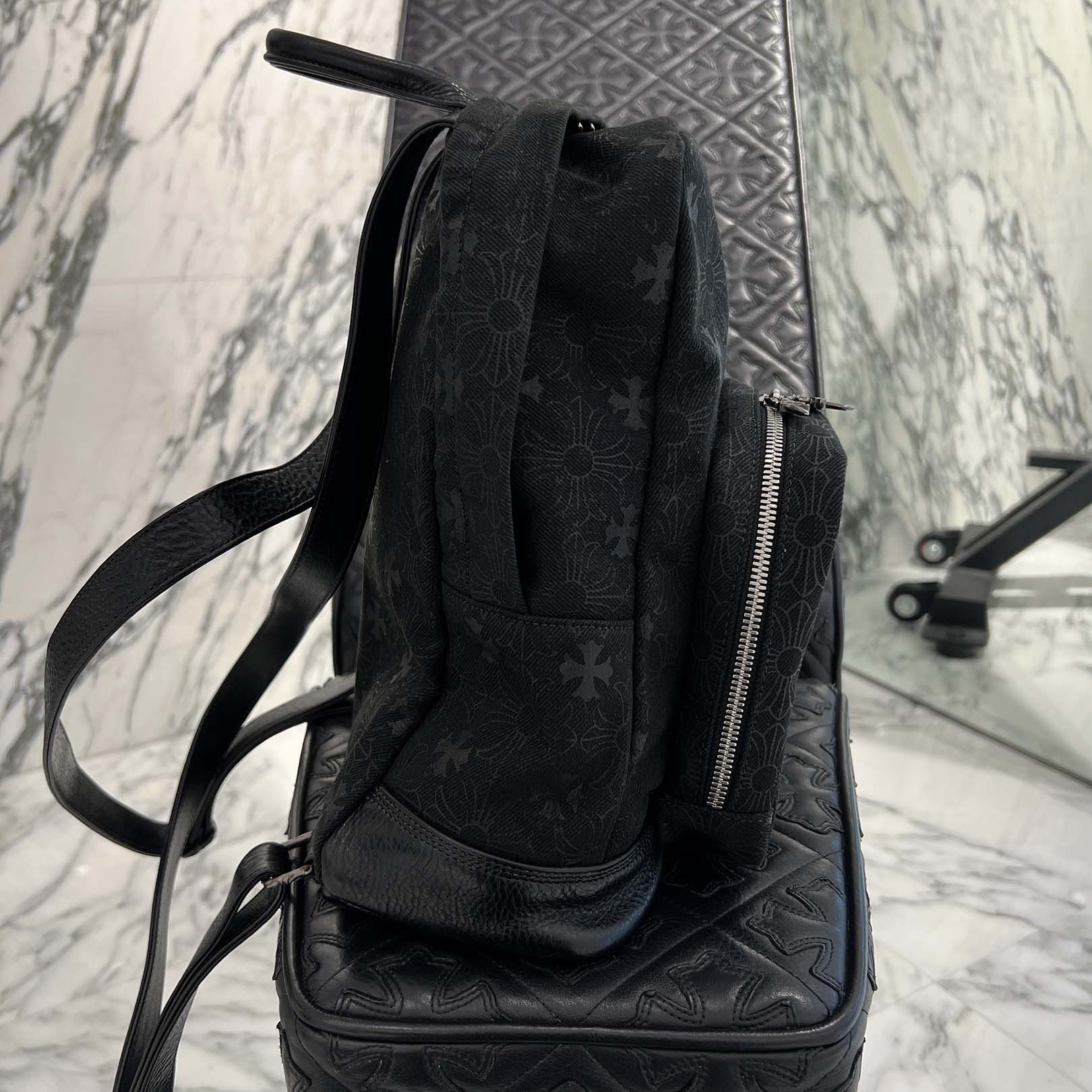 CHROME HEARTS 7th Grade MINI Denim CH Plus Backpack クロムハーツ セブンスグレード ミニ デニムCHプラス総柄 バックパック