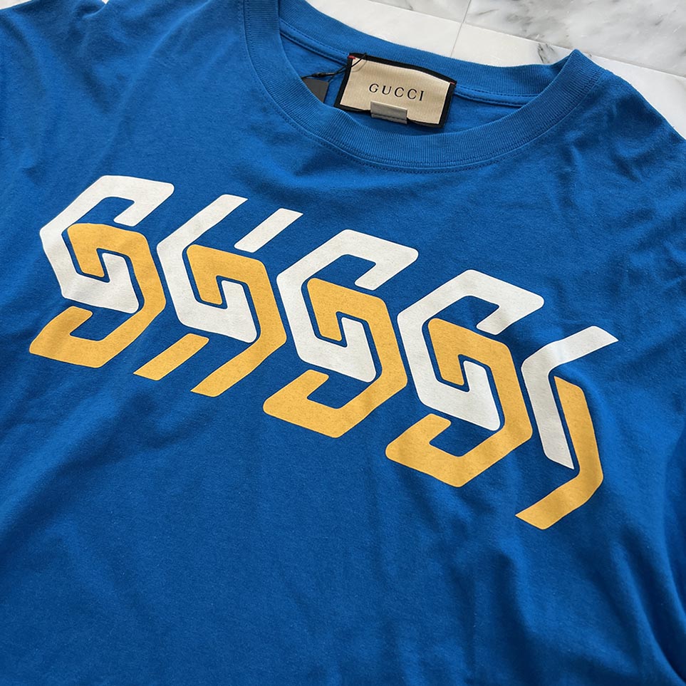 GUCCI 2023SS Mirror Print Logo Layered Long Sleeve Tee 677425 XJEUN Size XS グッチ ミラープリントロゴレイヤードロングスリーブTシャツ サイズXS