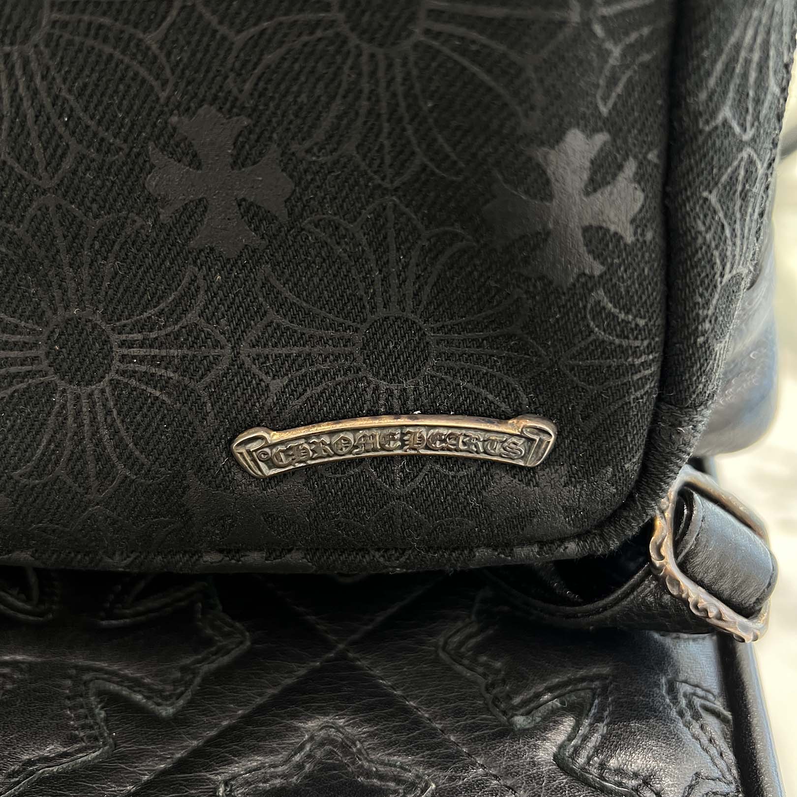 CHROME HEARTS 7th Grade MINI Denim CH Plus Backpack クロムハーツ セブンスグレード ミニ デニムCHプラス総柄 バックパック