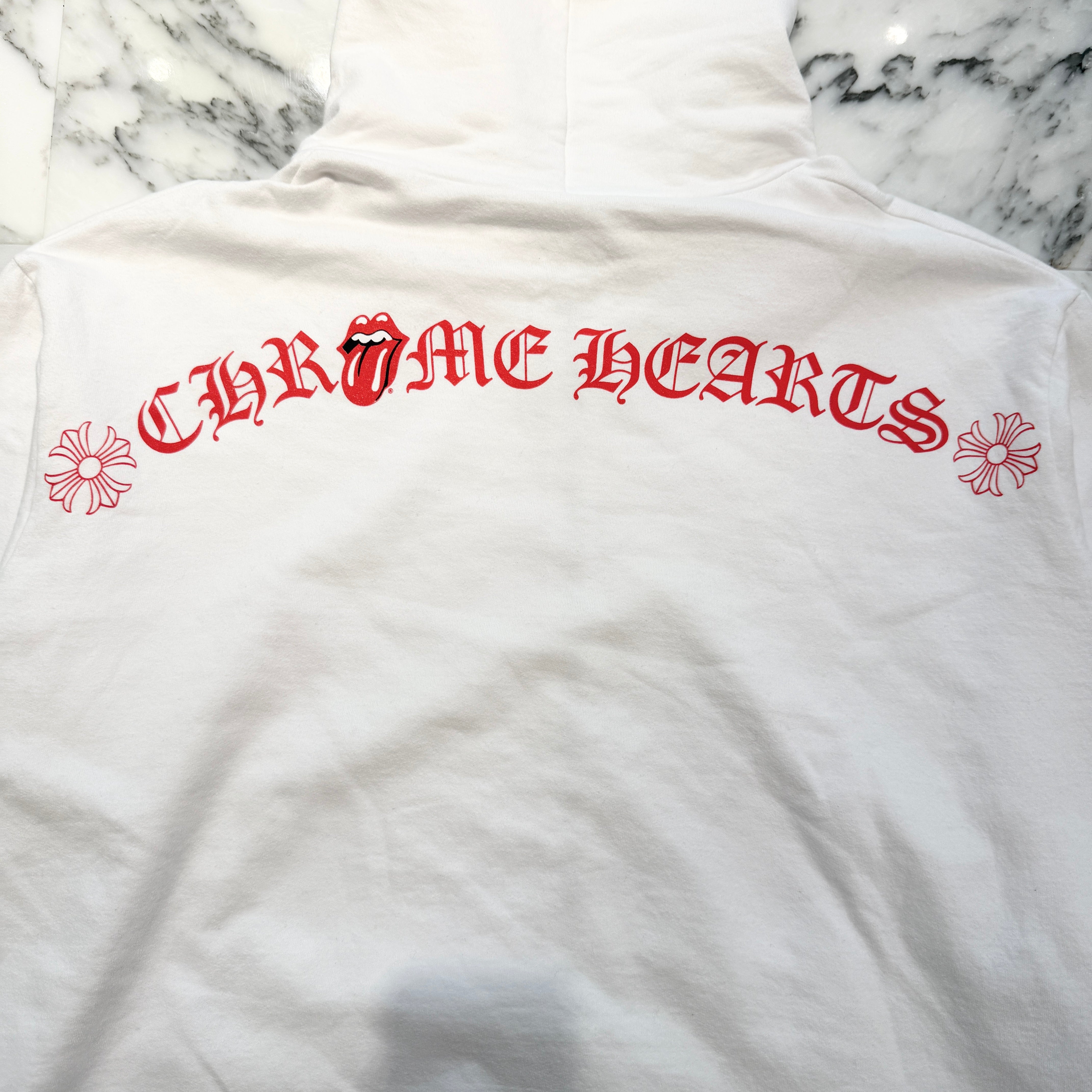 CHROME HEARTS × The Rolling Stones Lip & Tongue Zip Up Hoodie Size L クロムハーツ × ローリングストーンズ リップ&タン ジップアップフーディ サイズL