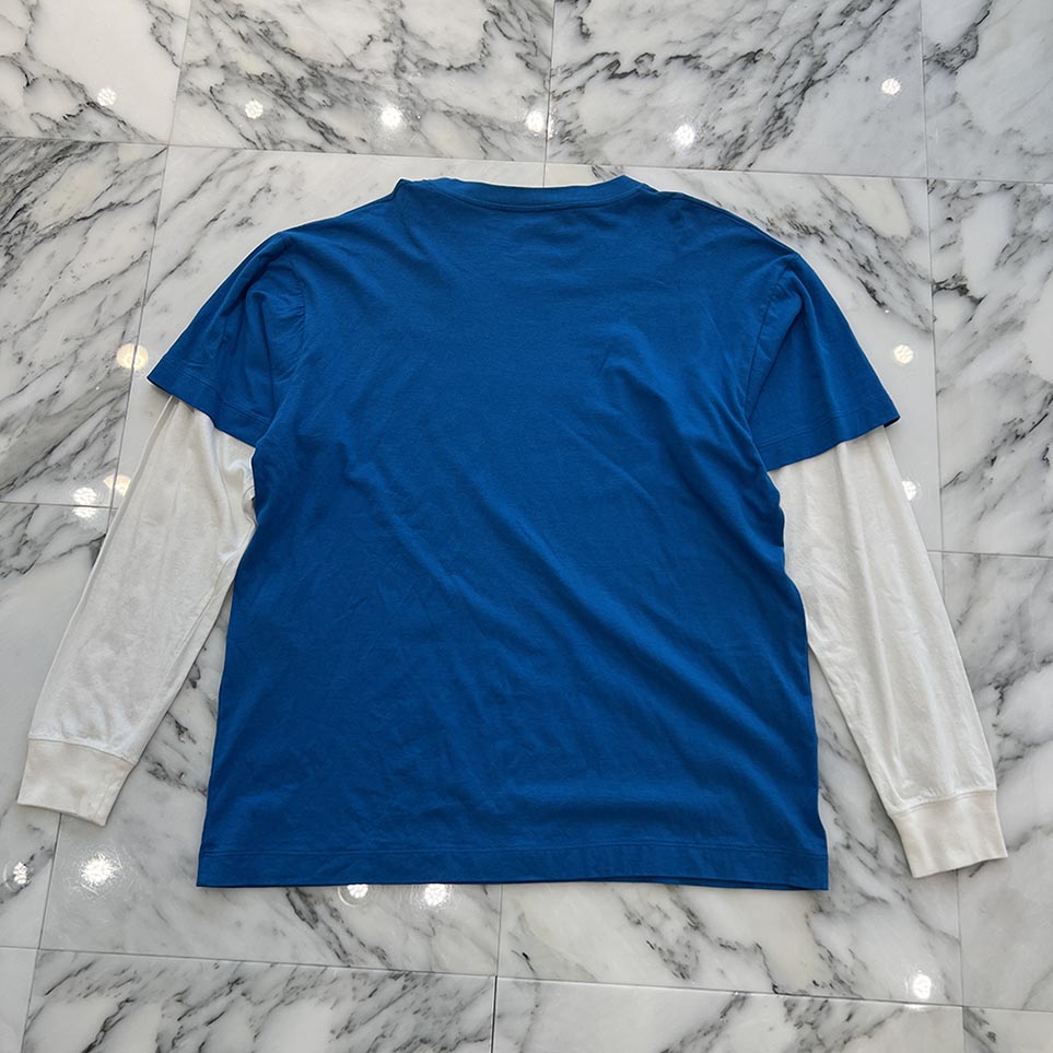 GUCCI 2023SS Mirror Print Logo Layered Long Sleeve Tee 677425 XJEUN Size XS グッチ ミラープリントロゴレイヤードロングスリーブTシャツ サイズXS