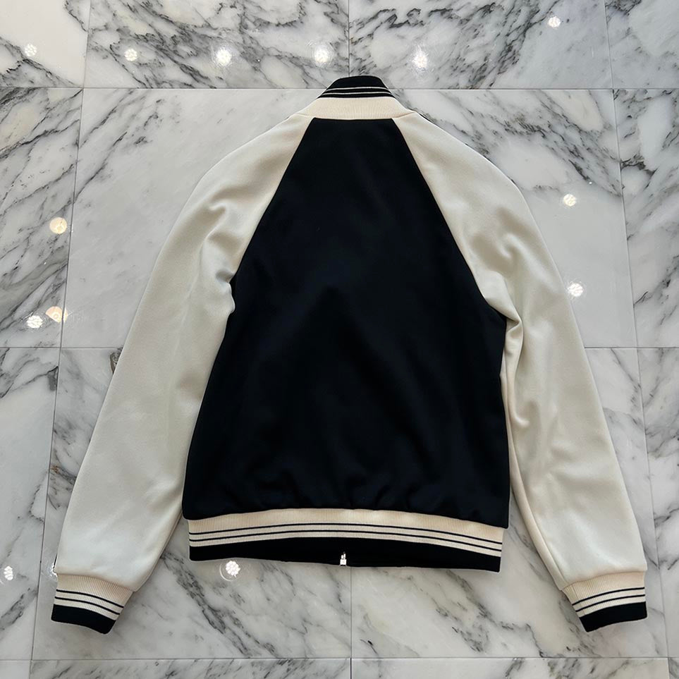 CELINE 2024AW Logo Embroidered Triomphe Side Stripe Technical Jersey Track Jacket 2Y14H121O.38EC Size XS セリーヌ ロゴ刺繡 トリオンフ サイドライン テクニカルジャージ トラックジャケット サイズXS