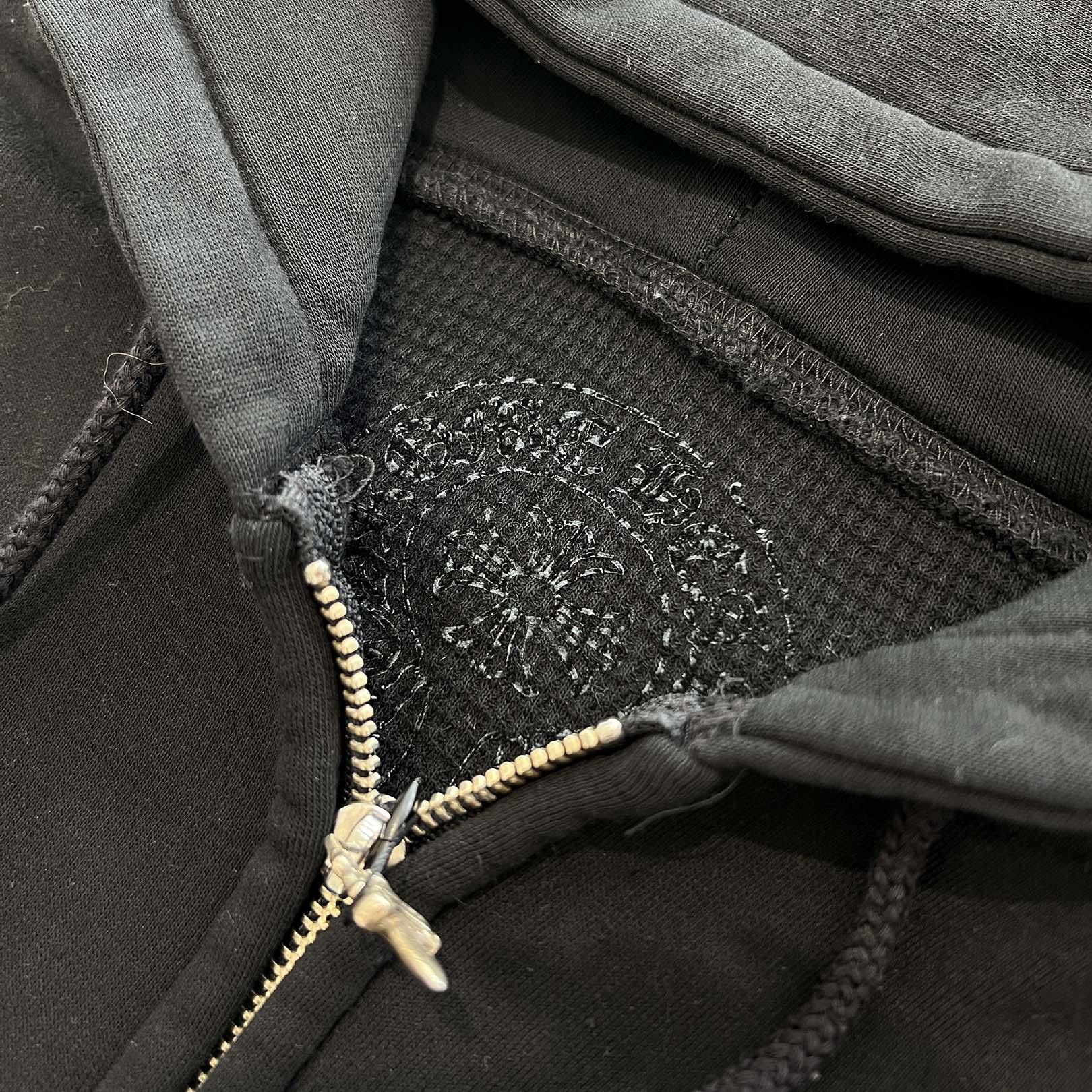 CHROME HEARTS CH Plus Gold Horseshoe Print Zip Up Hoodie Size M クロムハーツ CHプラス ゴールド ホースシュー プリント ジップアップフーディー サイズM