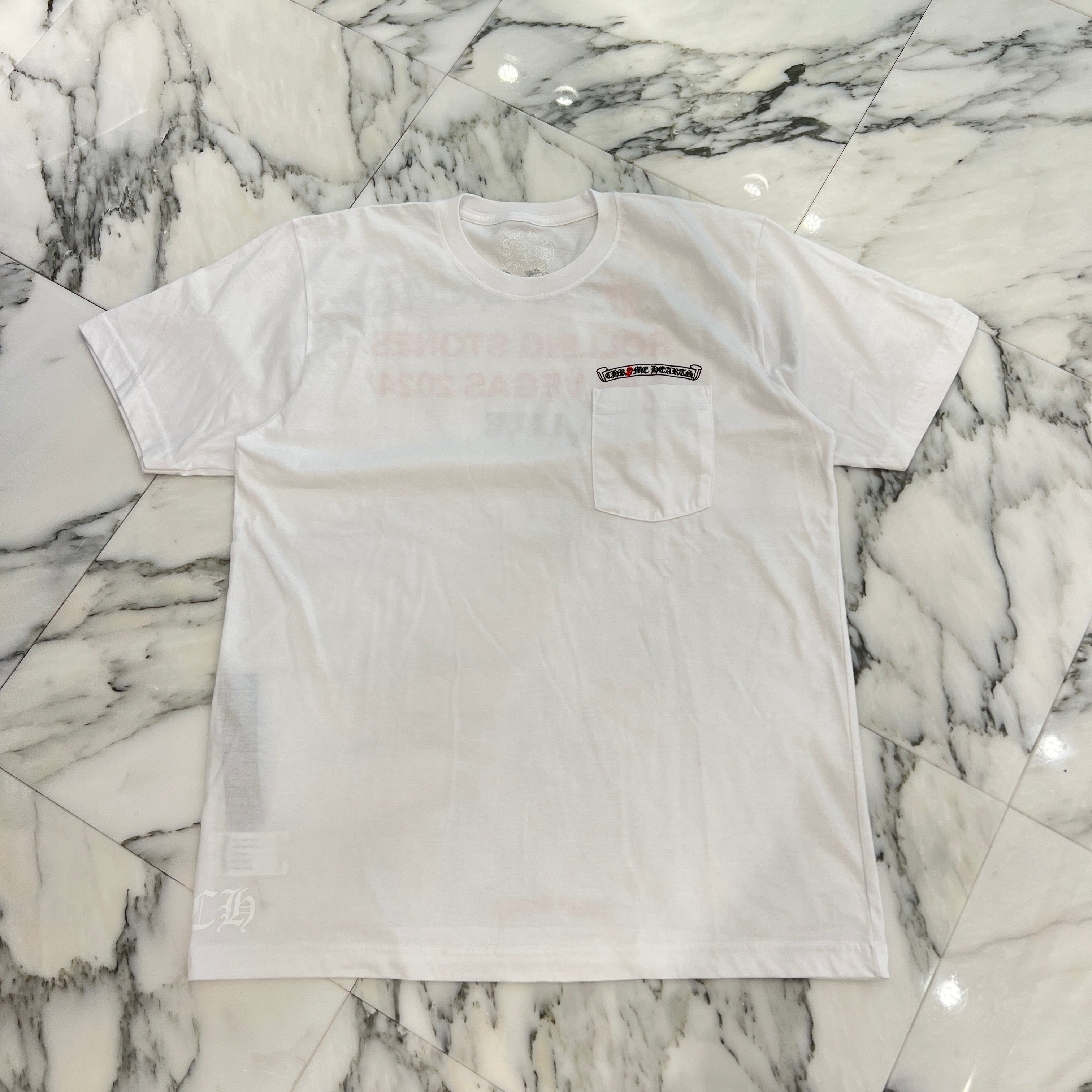 CHROME HEARTS × The Rolling Stones Las Vegas Limited  Lip And Tongue Arch Logo Tee Size L クロムハーツ × ローリングストーンズ ラスベガス限定 リップアンドタン アーチロゴ Tシャツ サイズL