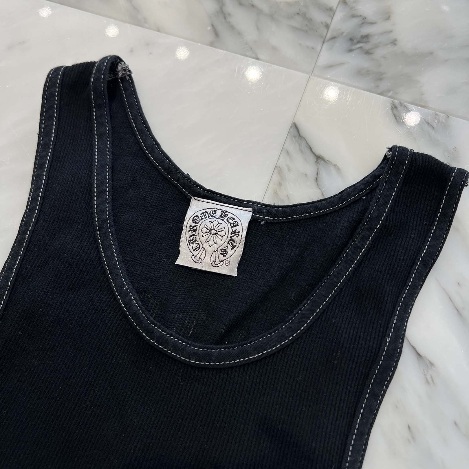 CHROME HEARTS FUCK YOU Back Cross Print Tank Top Size M クロムハーツ ファックユー バッククロスプリント タンクトップ サイズM