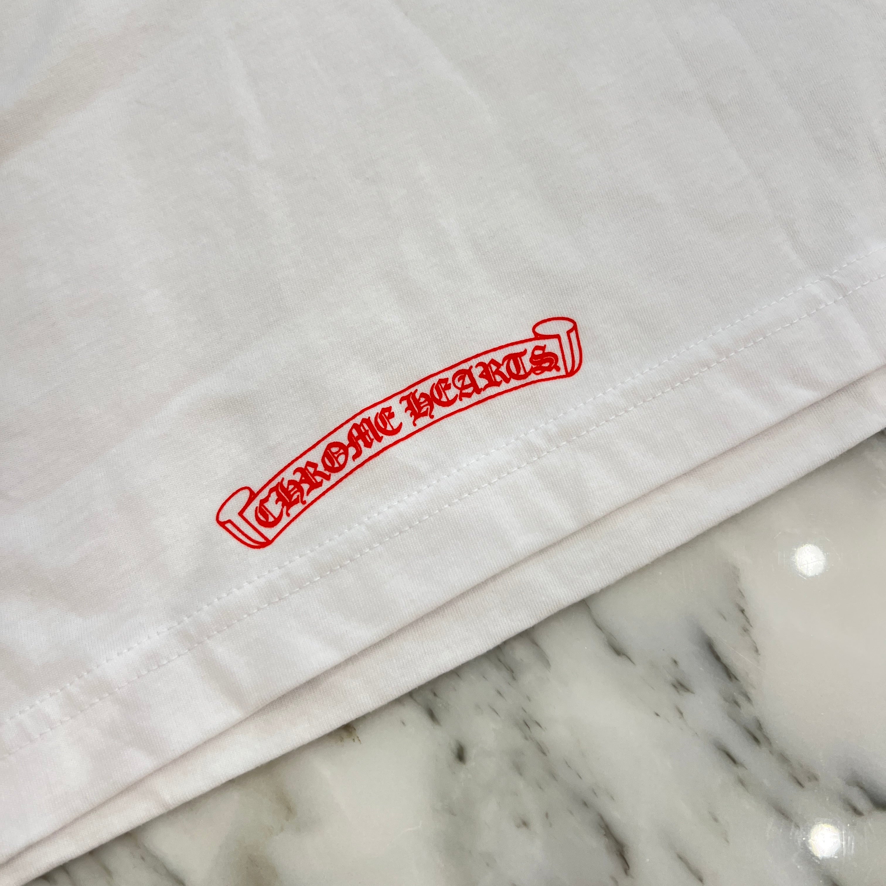 CHROME HEARTS × The Rolling Stones Las Vegas Limited  Lip And Tongue Arch Logo Tee Size L クロムハーツ × ローリングストーンズ ラスベガス限定 リップアンドタン アーチロゴ Tシャツ サイズL