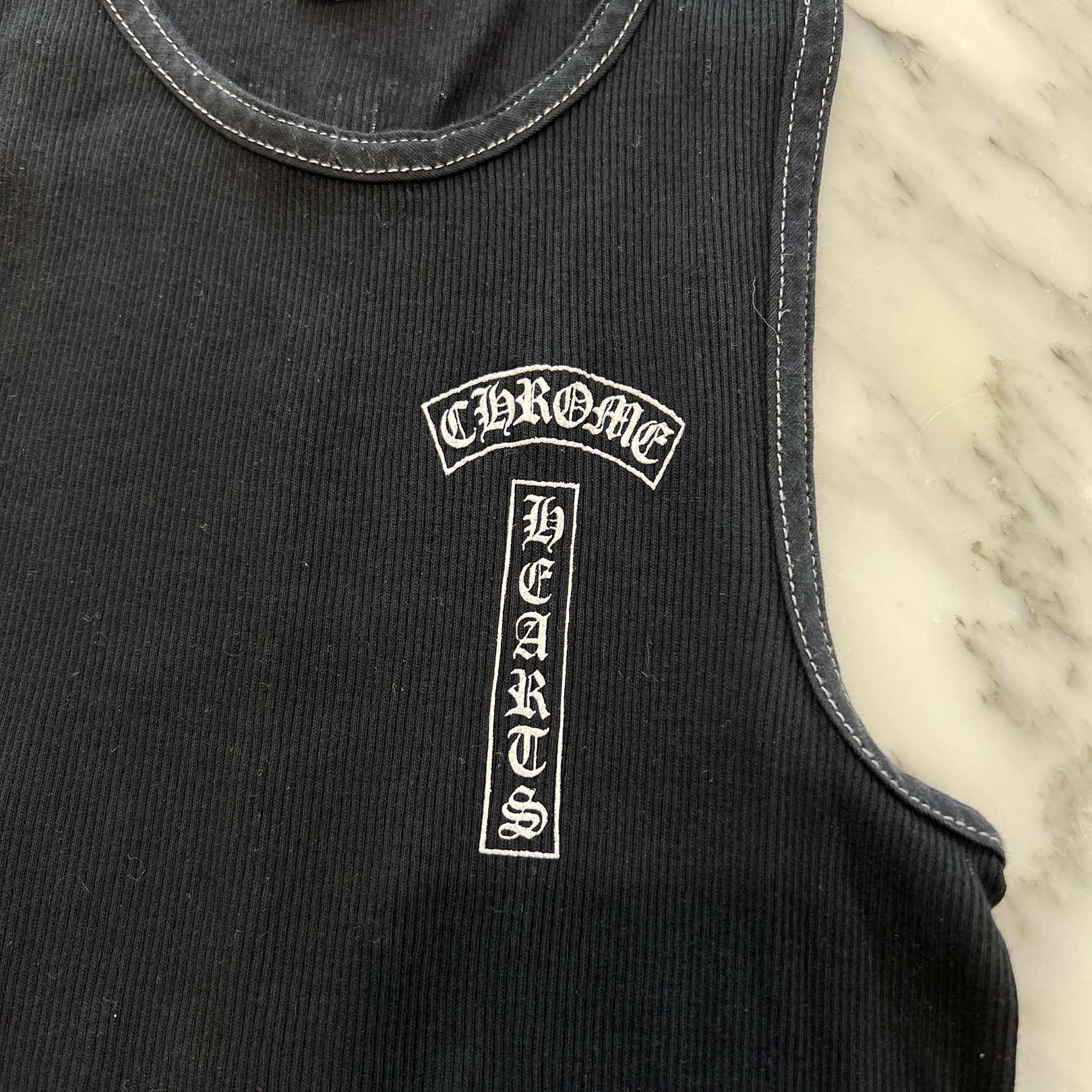 CHROME HEARTS FUCK YOU Back Cross Print Tank Top Size M クロムハーツ ファックユー バッククロスプリント タンクトップ サイズM