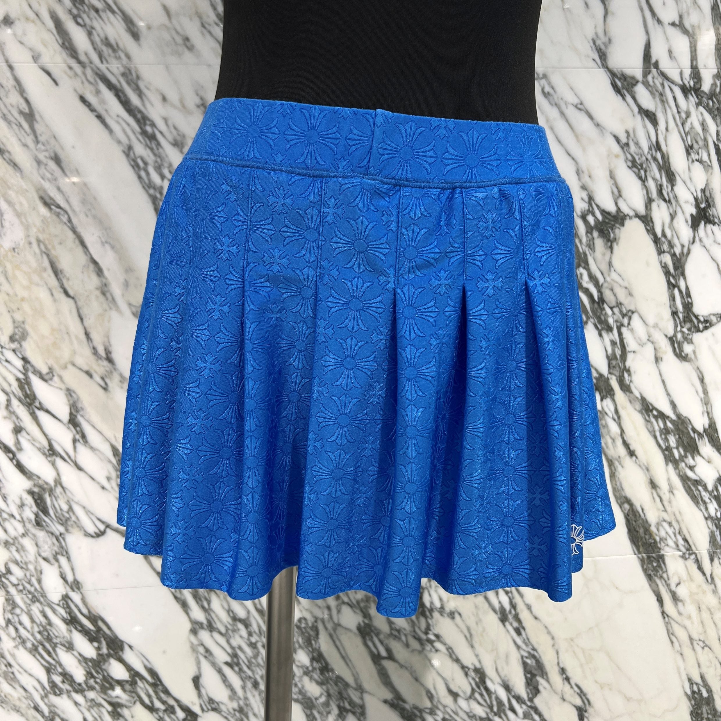 CHROME HEARTS CH Plus Pattern Print Nylon Tennis Skirt Size S クロムハーツ CHプラス 総柄プリント ナイロン テニススカート サイズS