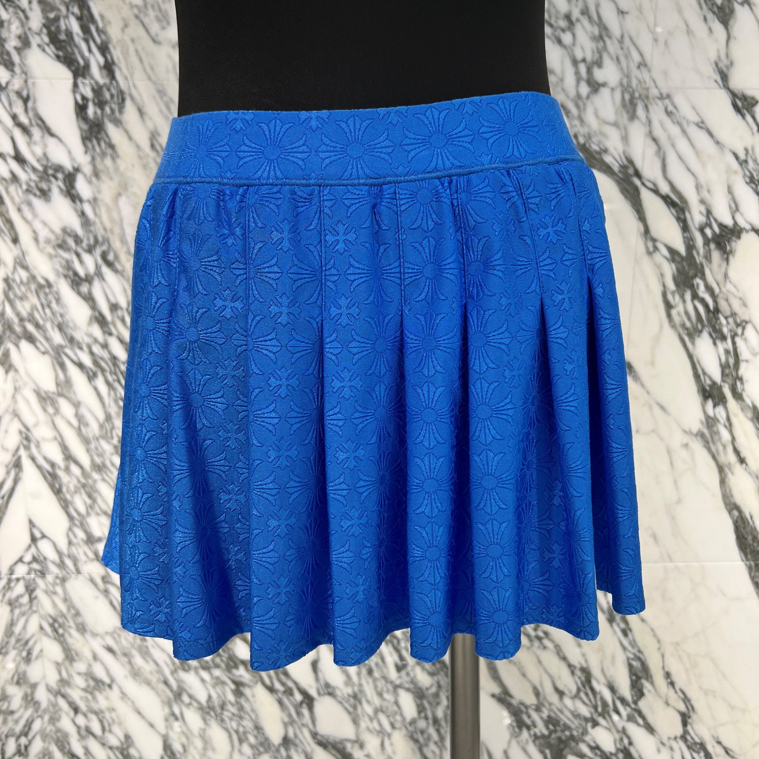 CHROME HEARTS CH Plus Pattern Print Nylon Tennis Skirt Size S クロムハーツ CHプラス 総柄プリント ナイロン テニススカート サイズS