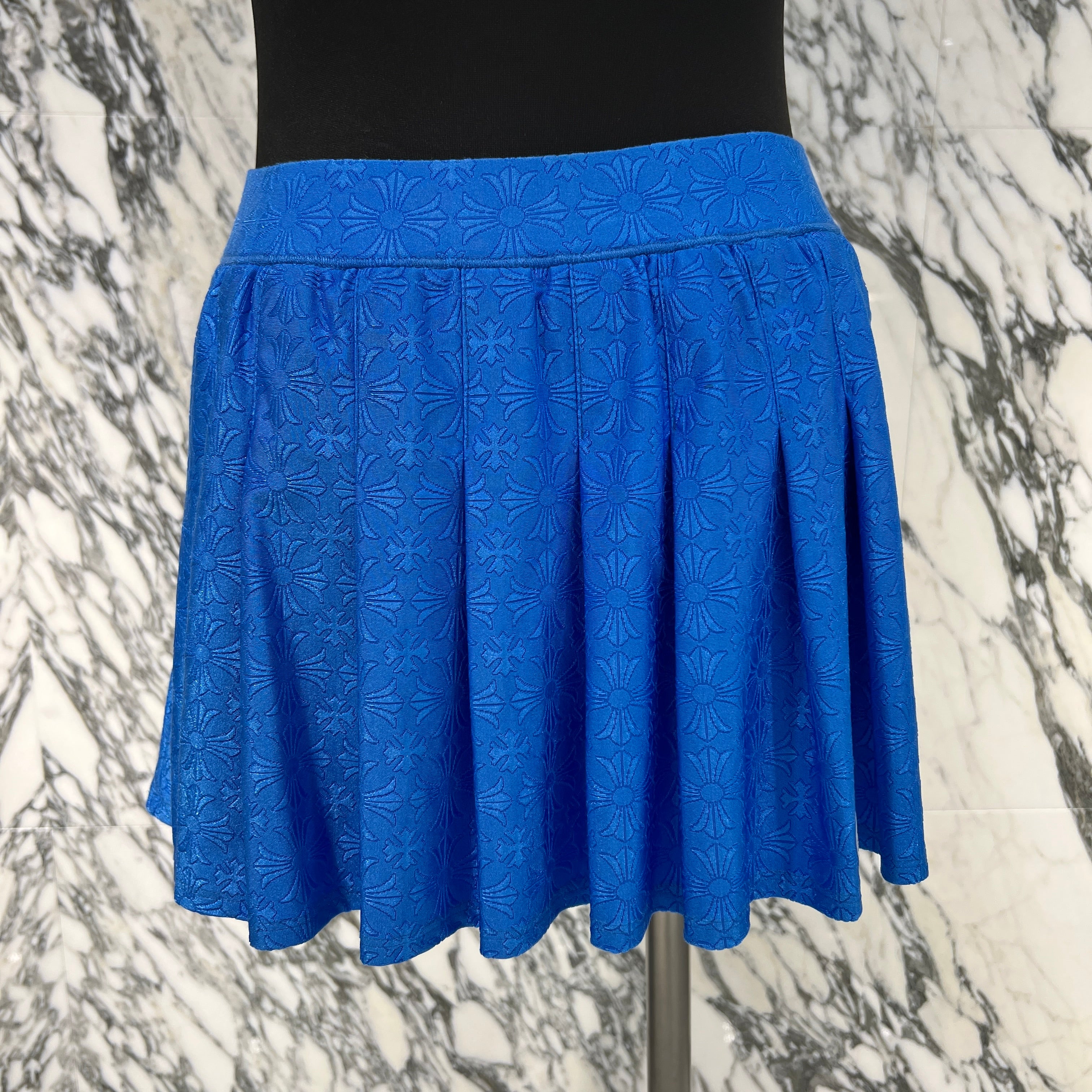 CHROME HEARTS CH Plus Pattern Print Nylon Tennis Skirt Size S クロムハーツ CHプラス 総柄プリント ナイロン テニススカート サイズS