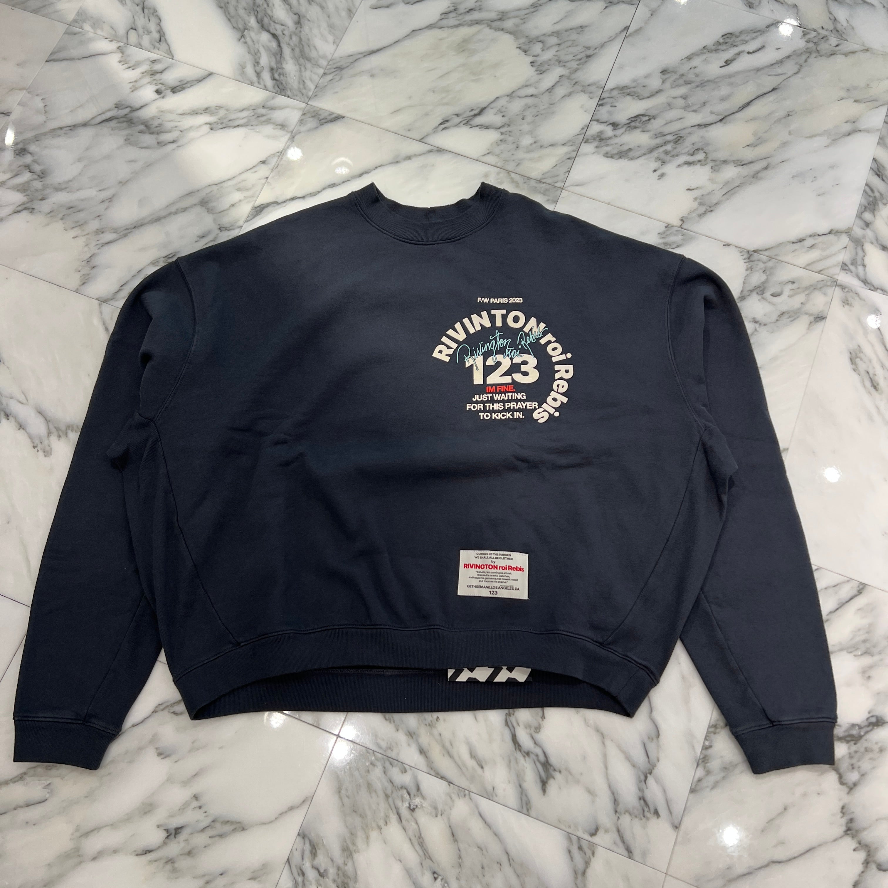 RRR123 Rivington Roi Rebis 2023AW Oversized Crewneck Sweatshirt Size 1 RRR123 リヴィントンロイレビス オーバーサイズ クルーネック スウェットシャツ サイズ1