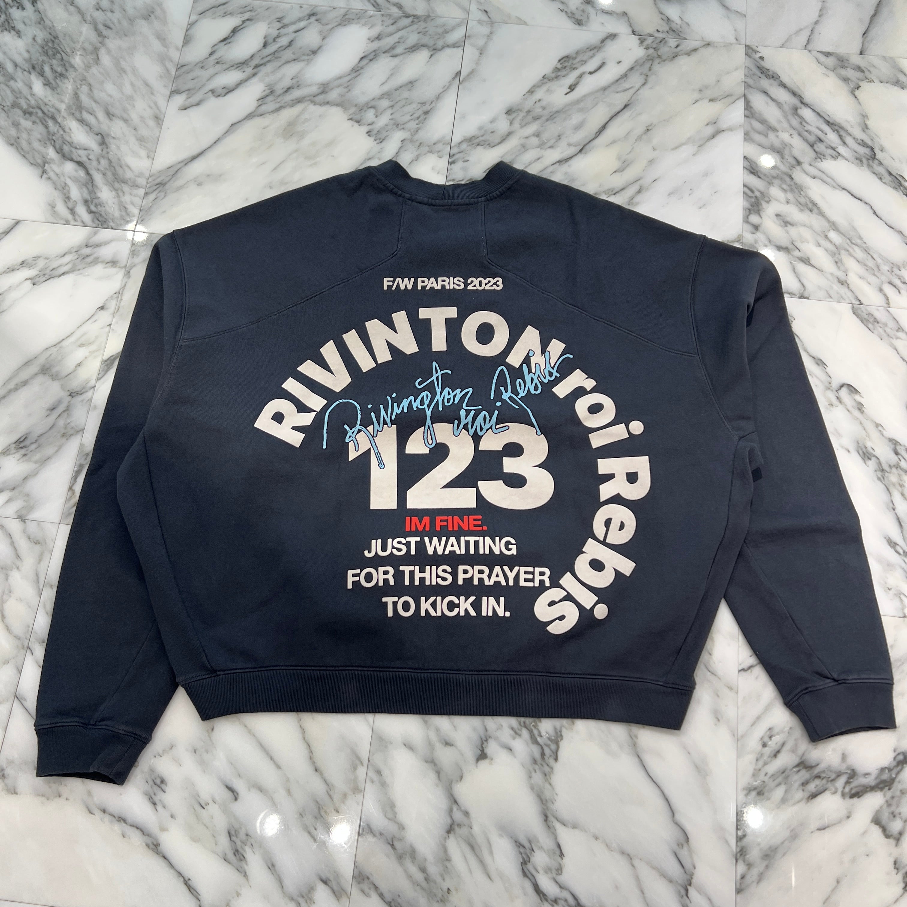 RRR123 Rivington Roi Rebis 2023AW Oversized Crewneck Sweatshirt Size 1 RRR123 リヴィントンロイレビス オーバーサイズ クルーネック スウェットシャツ サイズ1