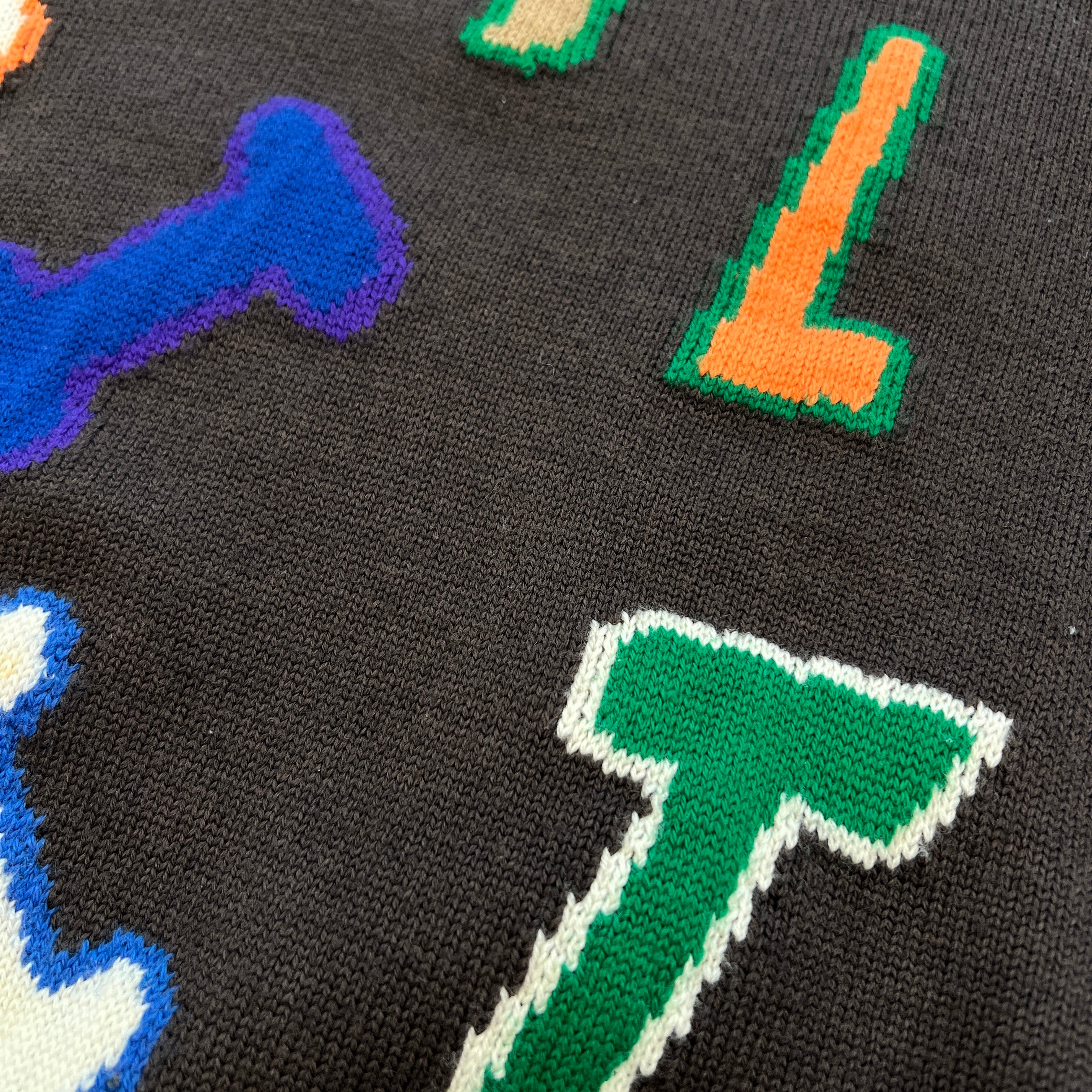 LOUIS VUITTON × NBA 2021AW Letters Crewneck Knit Sweater Size L 1ABX0G ルイヴィトン × NBA レターズ クルーネック ニットセーター サイズL